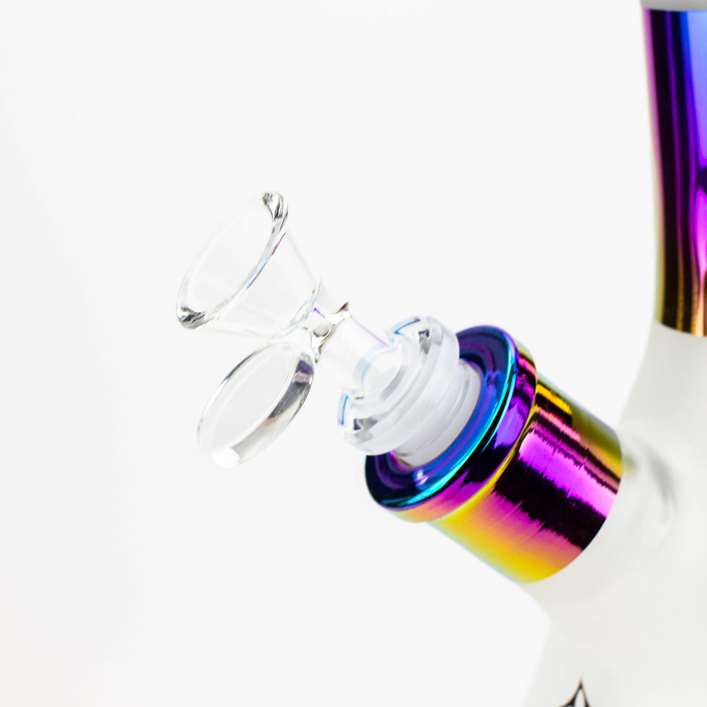 17.5"  Luxury Pattern 7 mm frosted glass beaker bong