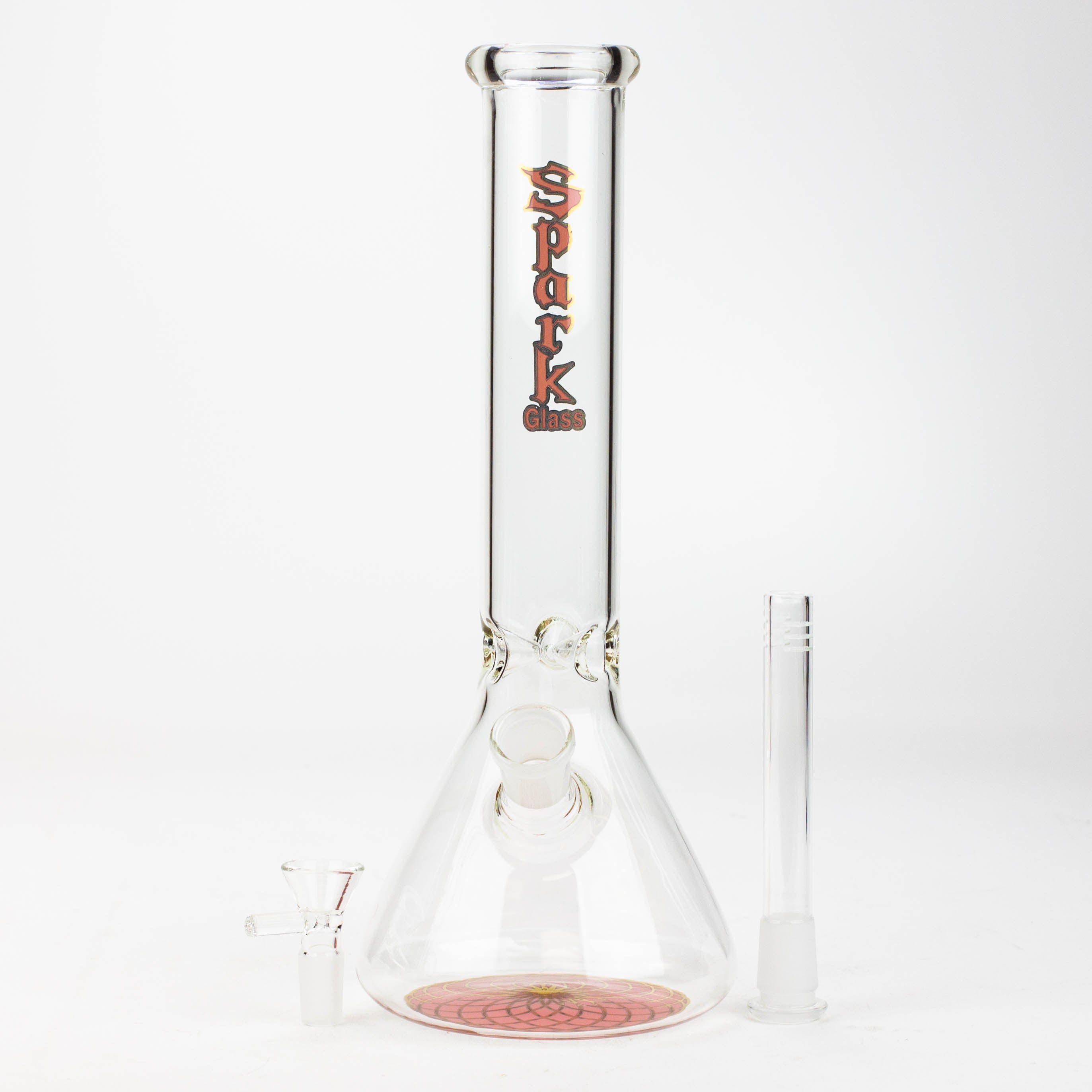 12" SPARK beaker glass water bong