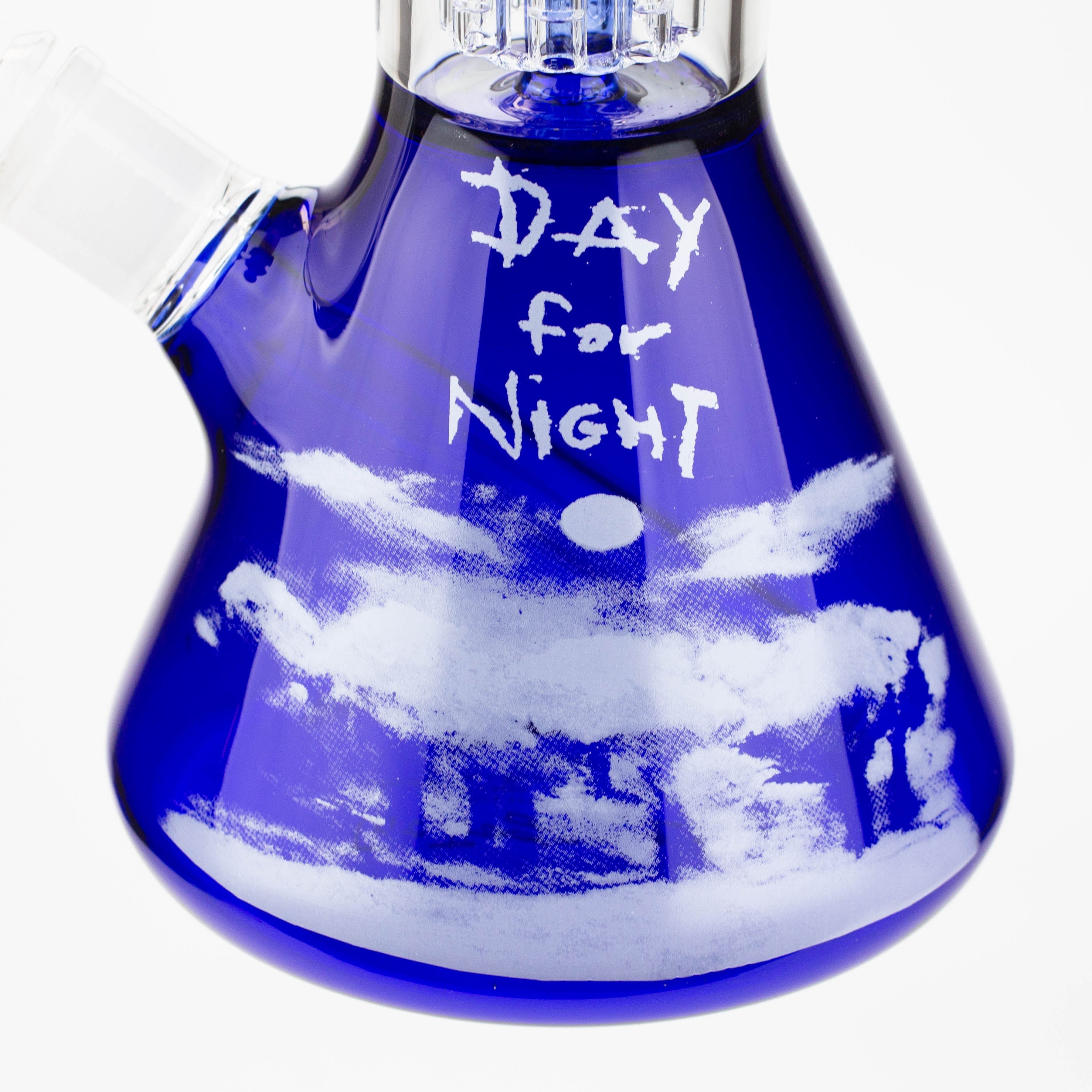 THE TRAGICALLY HIP-15.5" blue glass water pipe with single percolator by Infyniti