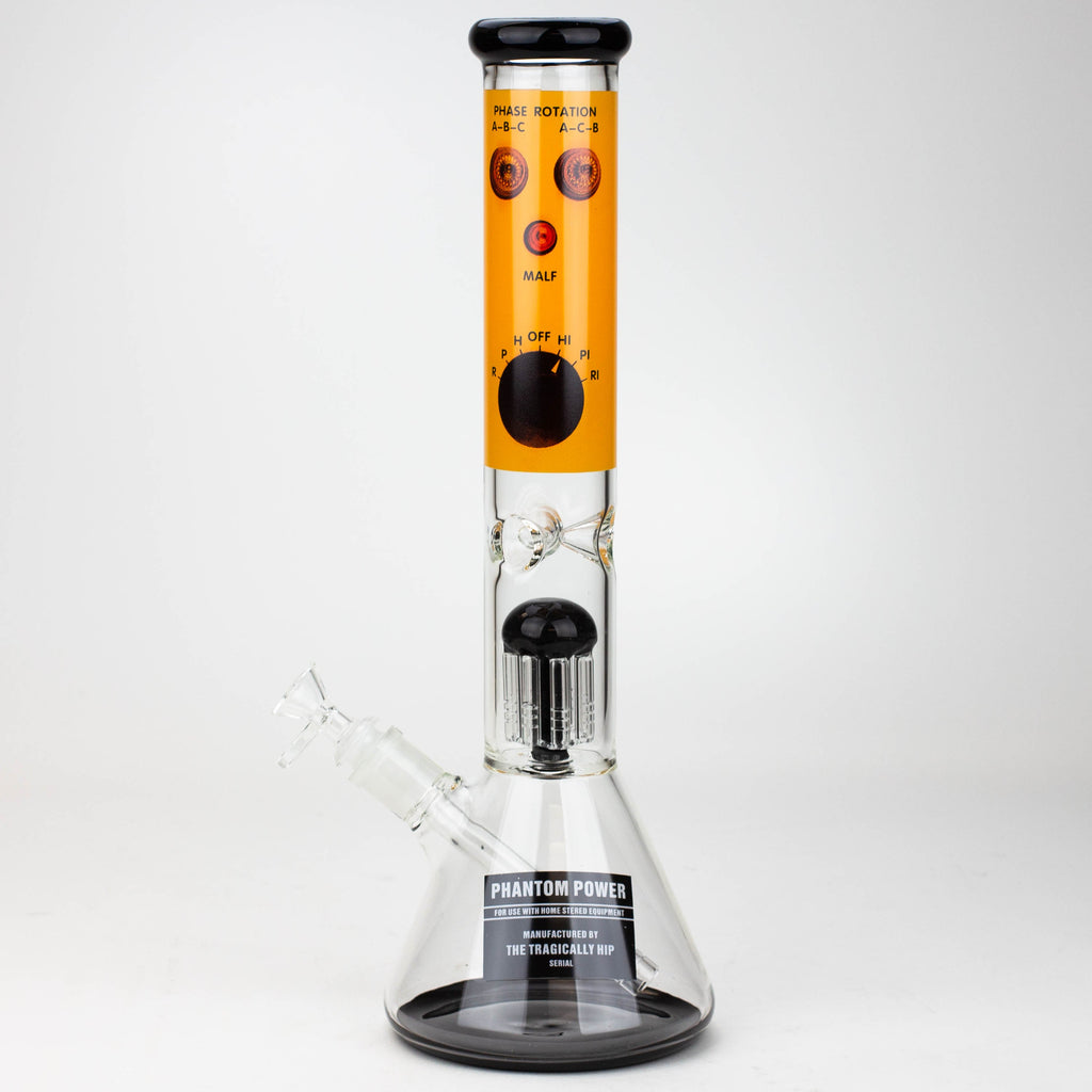 THE TRAGICALLY HIP-15.5" glass water pipe with single percolator by Infyniti