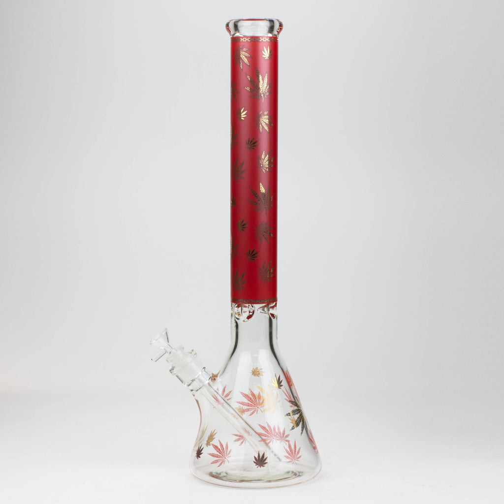 19.5" Gold leaf 9 mm glass water bong