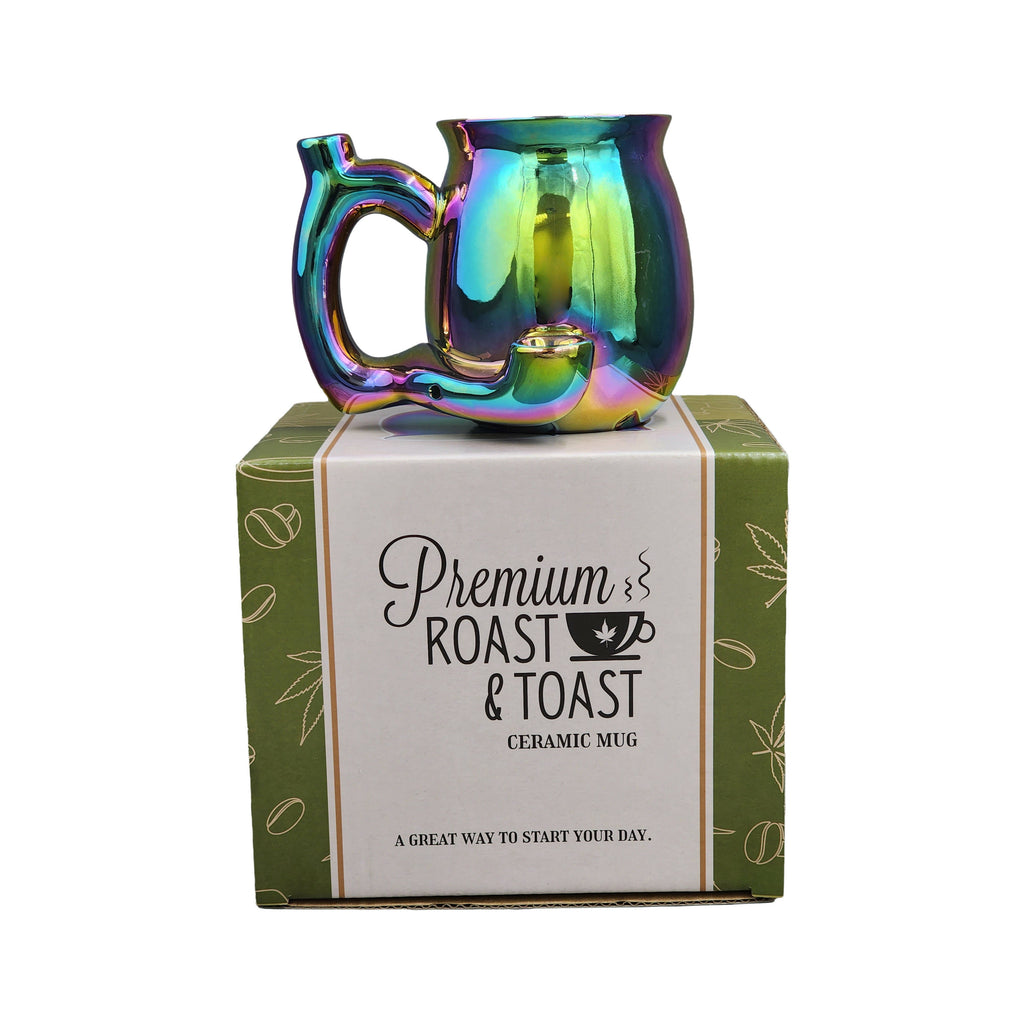 electroplated Iridescent Roast & Toast mug
