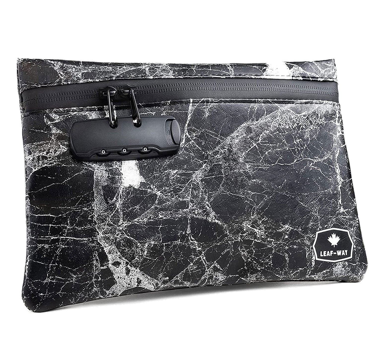 Lockable Storage Bag, Smell, Odor & Water Resistant Pouch for Travel, Cash, Money, Valuables, Medicine, Jewelry, Cosmetics, Zipper Safe with Pocket Organizer and Combo-Lock