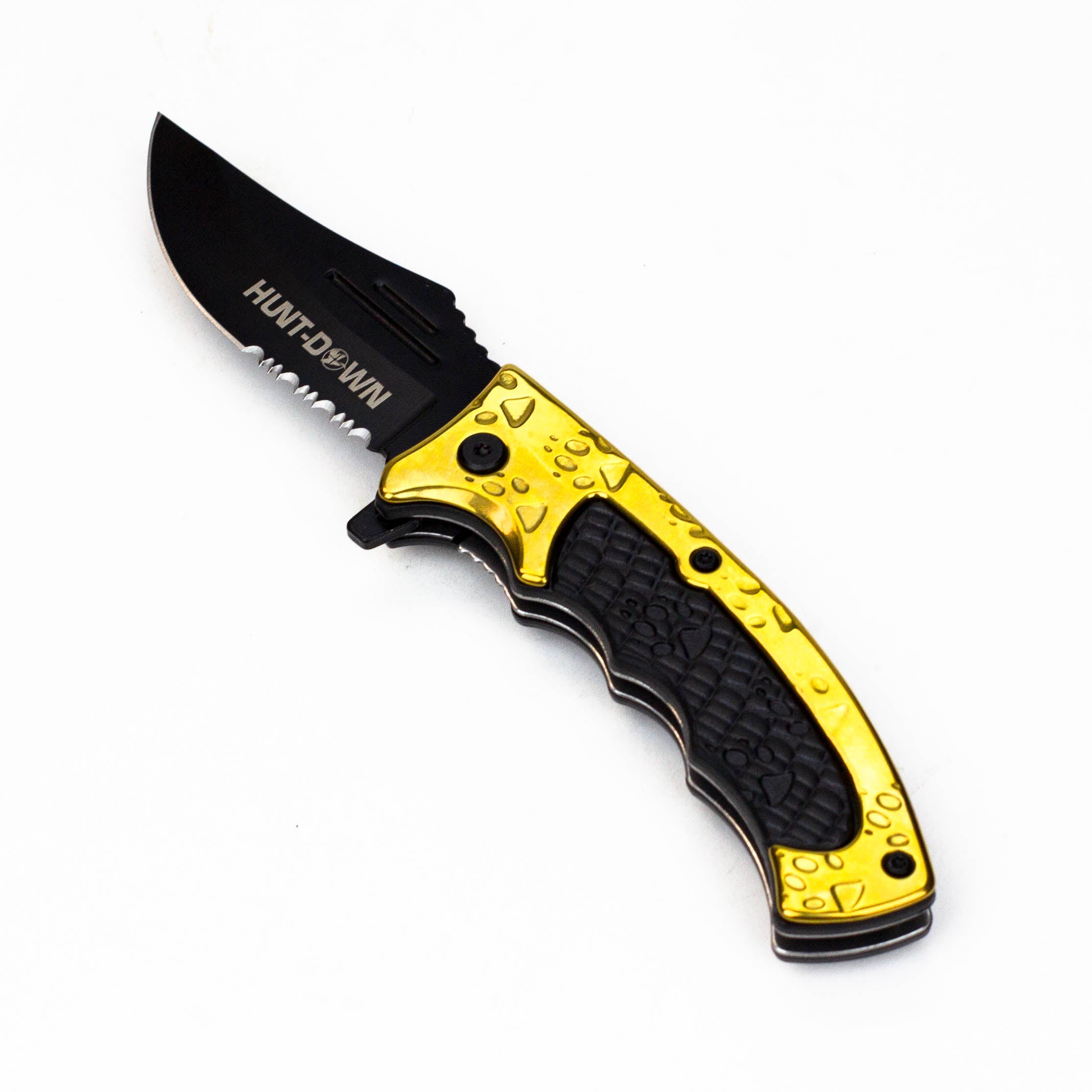 Hunt-Down 8″ Rainbow Tiger Paw Stainless 3CR13 Steel Folding Knife
