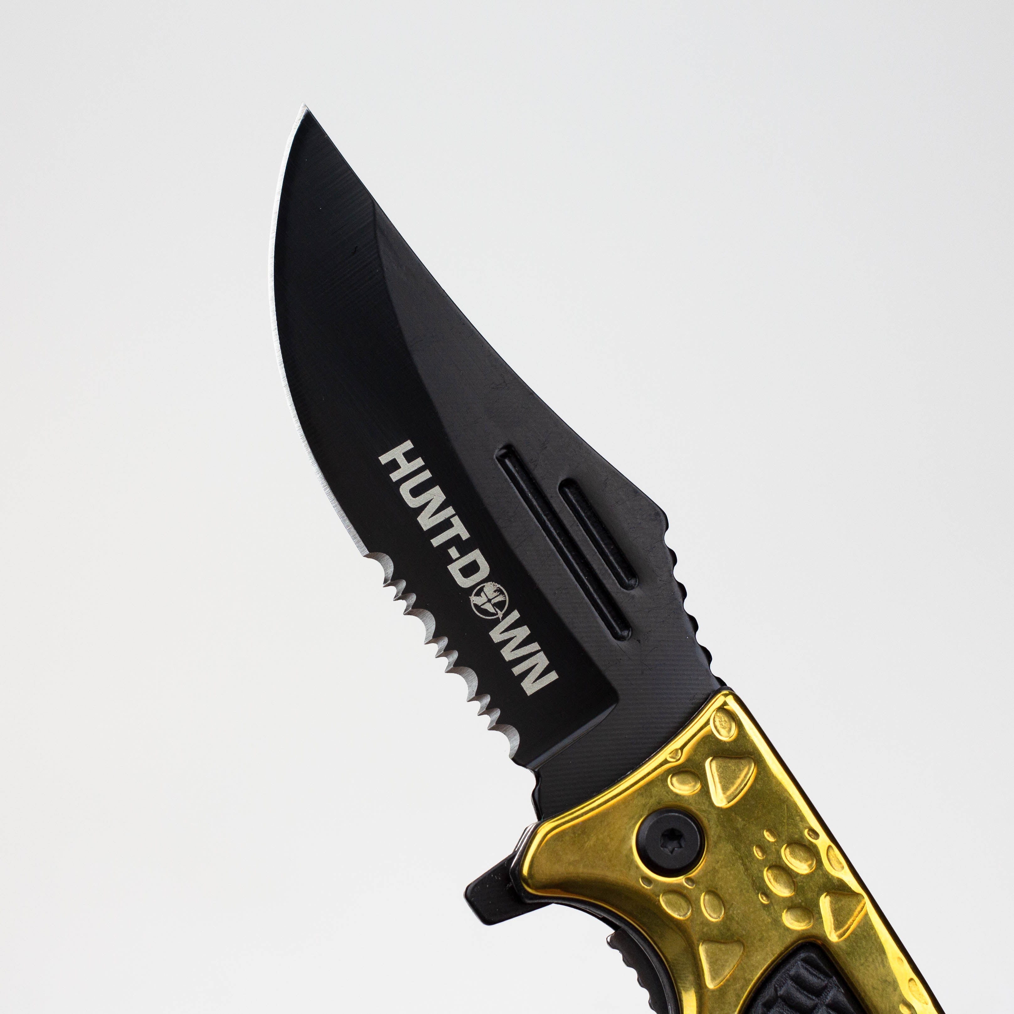 Hunt-Down 8″ Rainbow Tiger Paw Stainless 3CR13 Steel Folding Knife