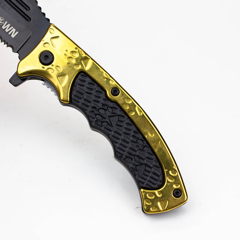 Hunt-Down 8″ Rainbow Tiger Paw Stainless 3CR13 Steel Folding Knife