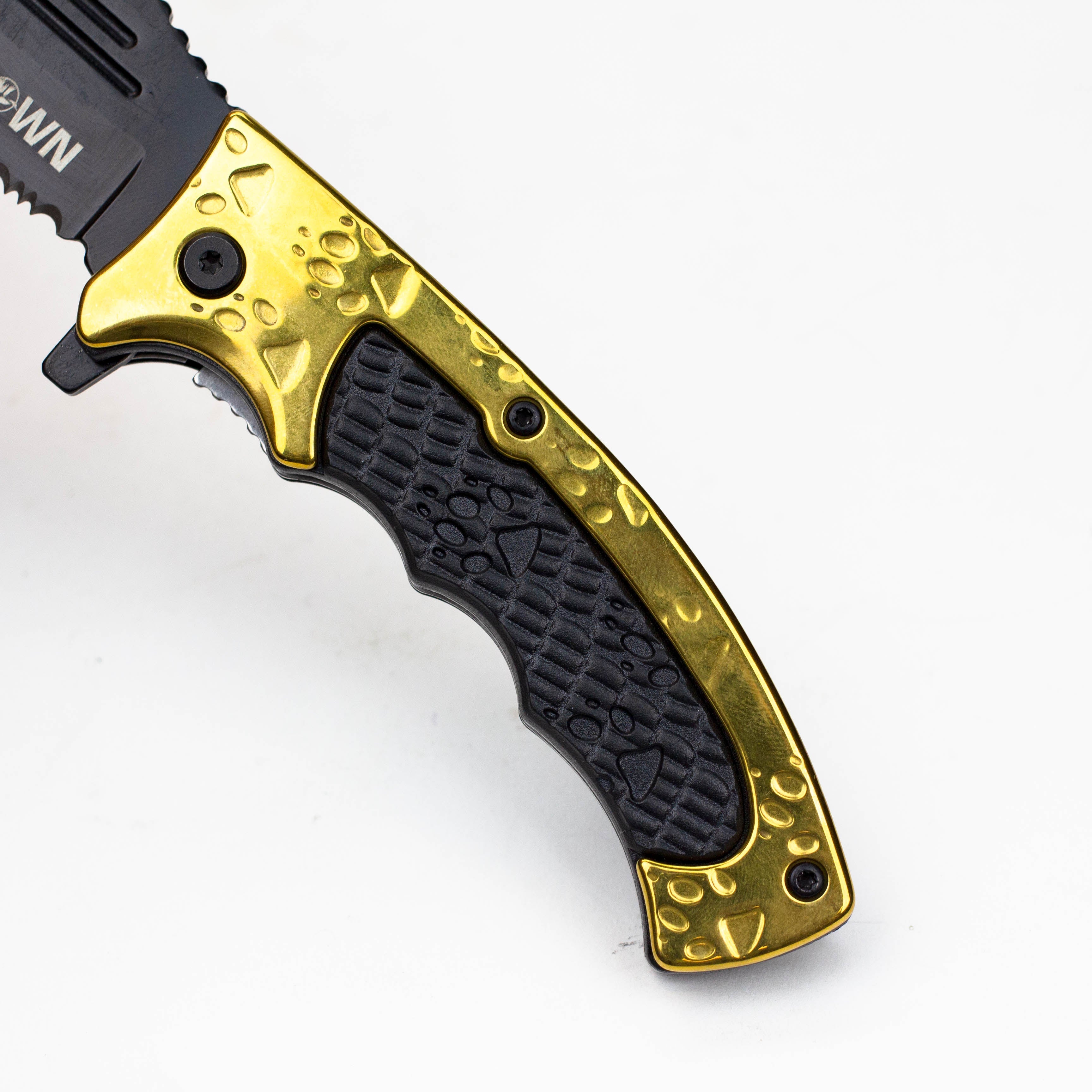 Hunt-Down 8″ Rainbow Tiger Paw Stainless 3CR13 Steel Folding Knife