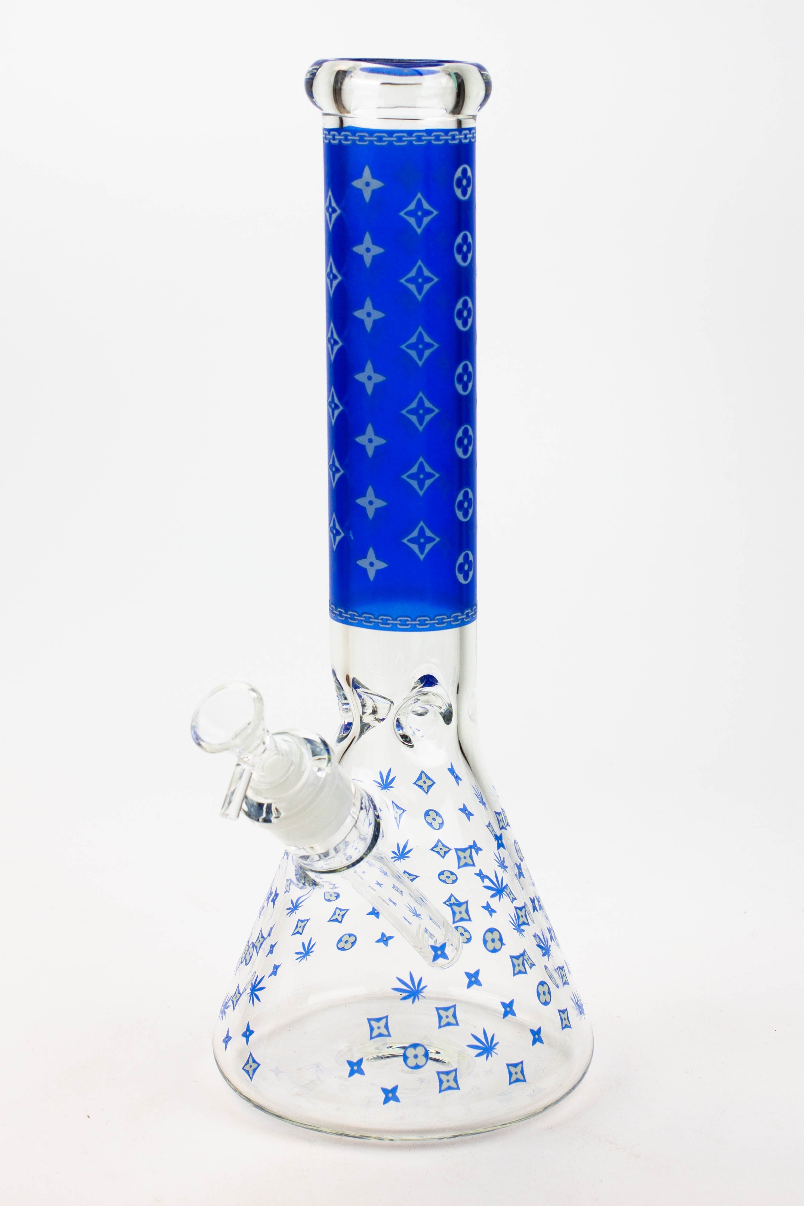 14" Luxury Patten Glow in the dark 7 mm glass bong [A24]