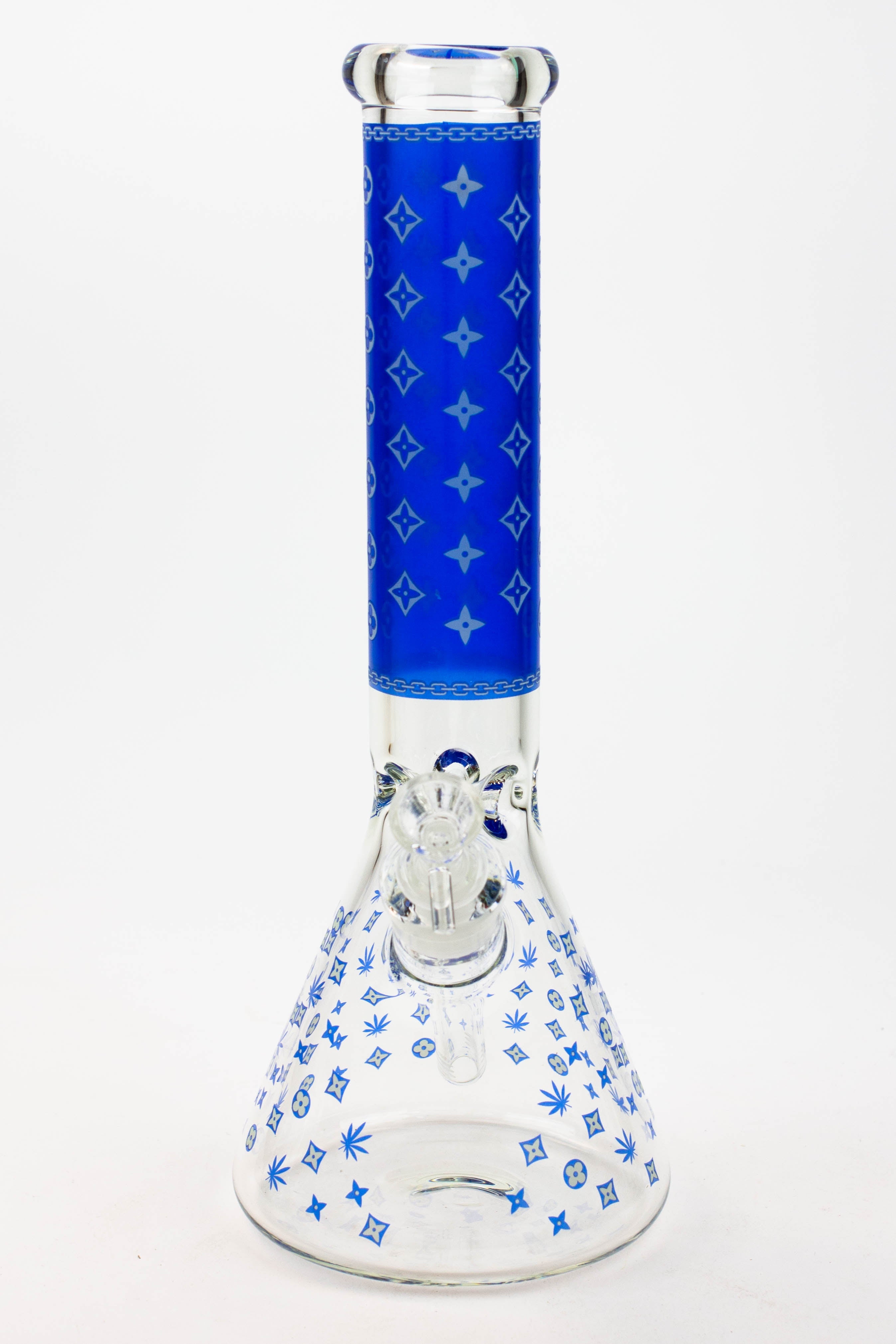 14" Luxury Patten Glow in the dark 7 mm glass bong [A24]