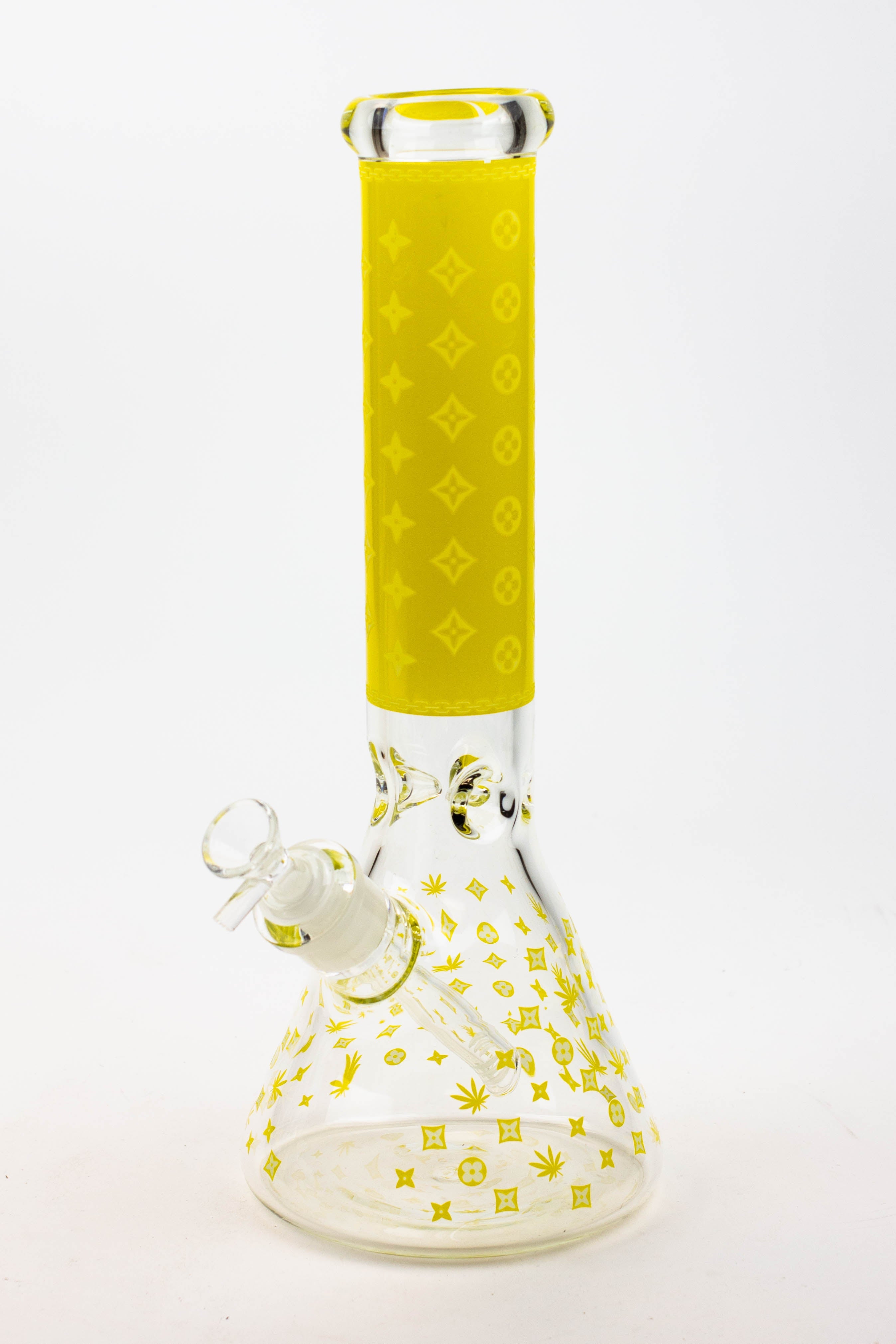 14" Luxury Patten Glow in the dark 7 mm glass bong [A24]
