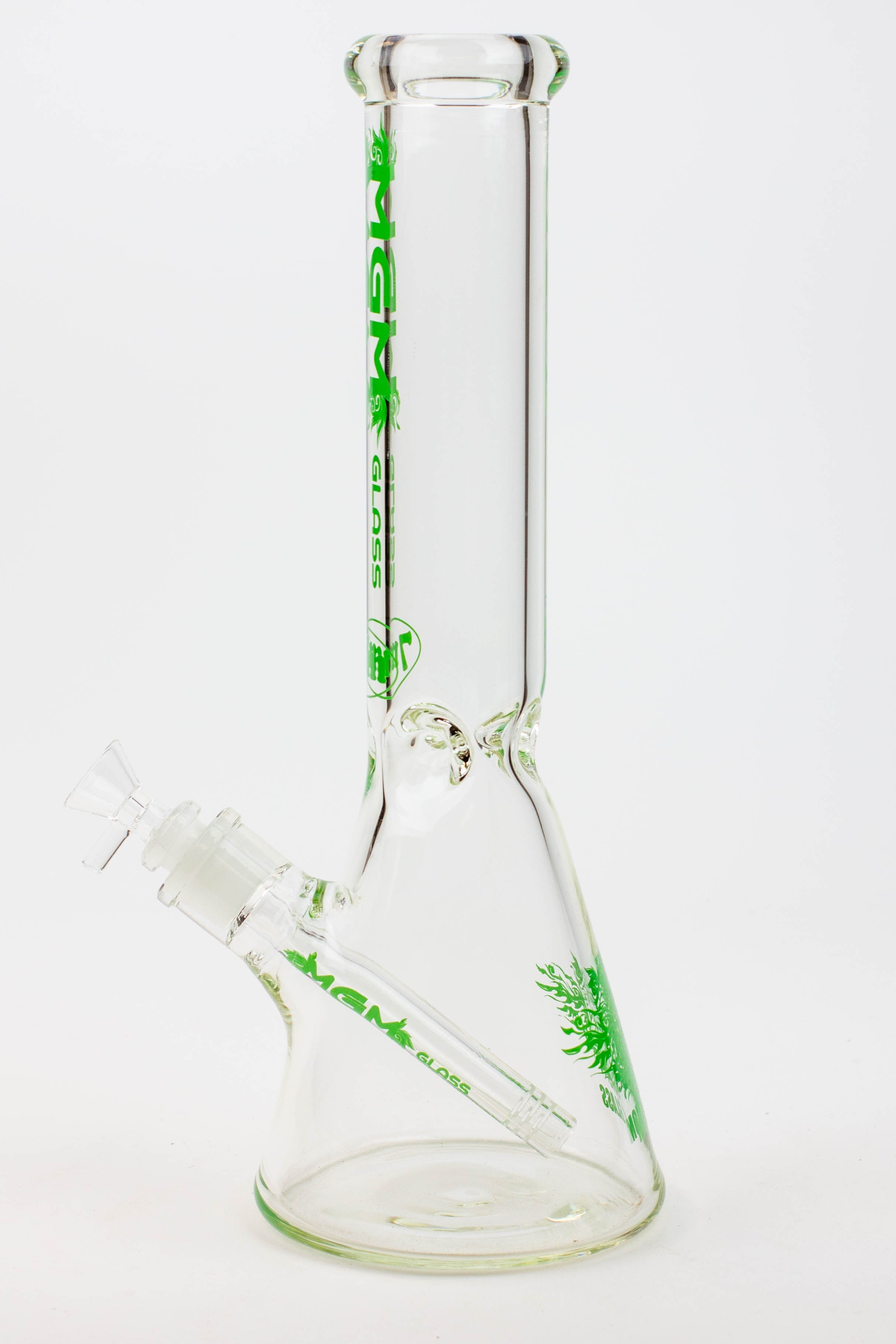 14" glass / 7 mm / beaker glass water bong [A53]