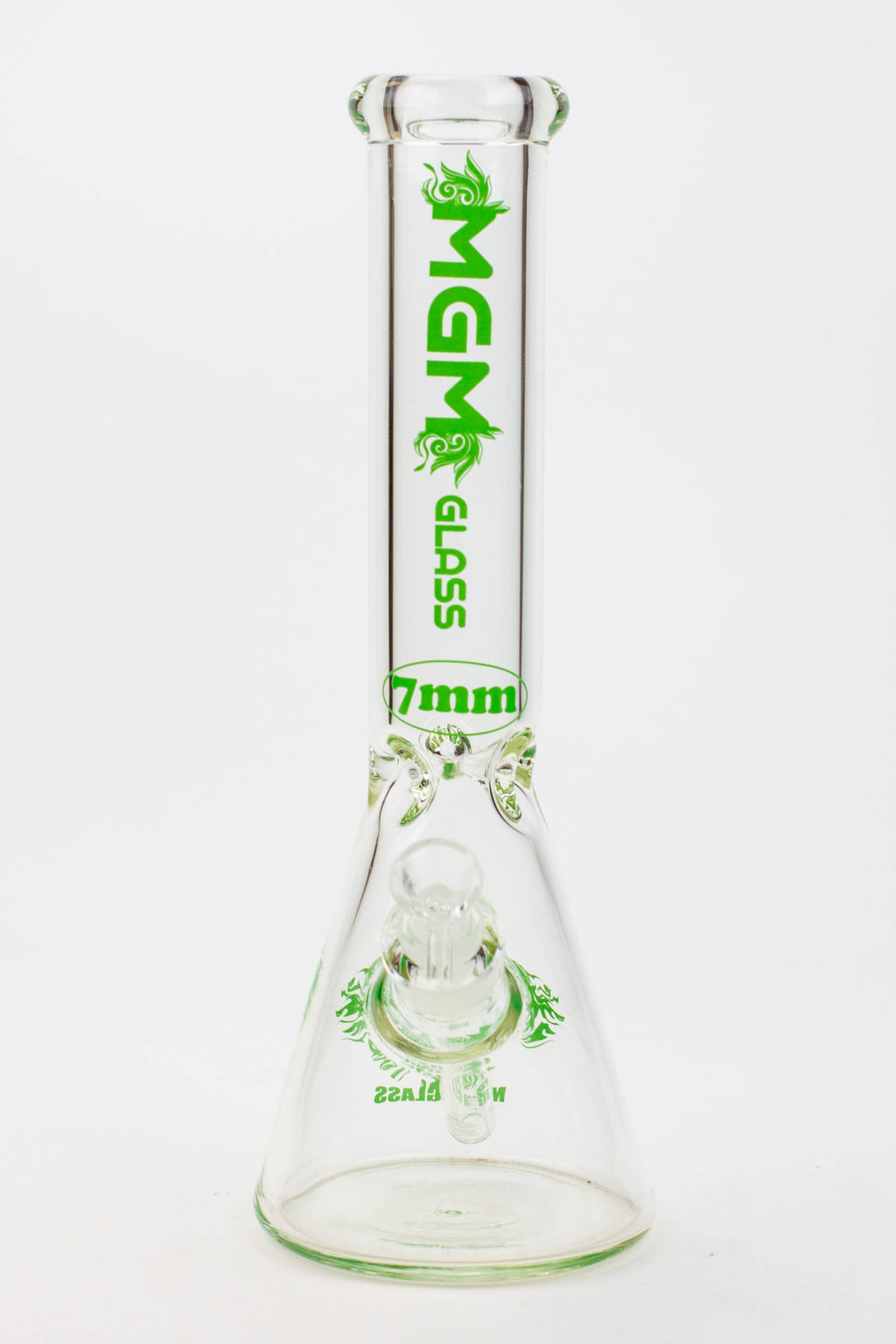 14" glass / 7 mm / beaker glass water bong [A53]