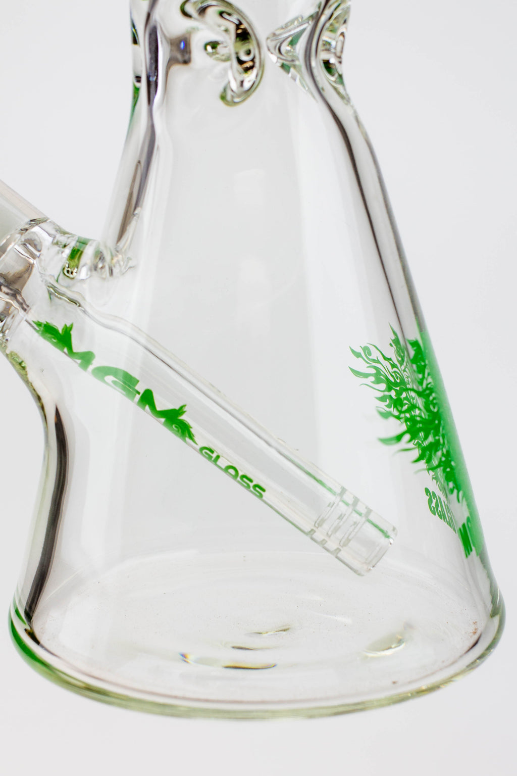 14" glass / 7 mm / beaker glass water bong [A53]