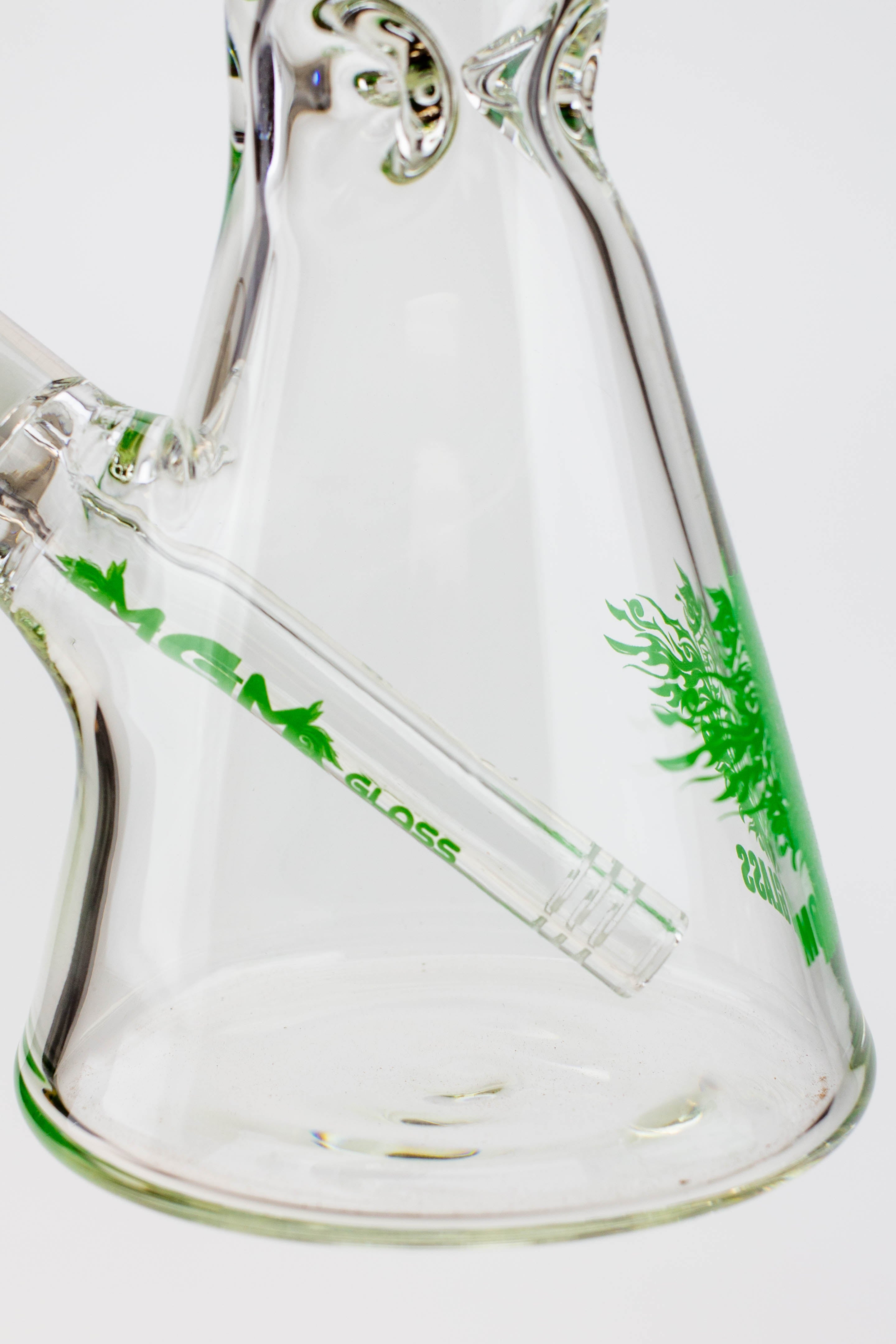 14" glass / 7 mm / beaker glass water bong [A53]