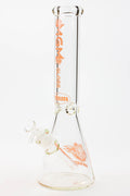 14" glass / 7 mm / beaker glass water bong [A53]