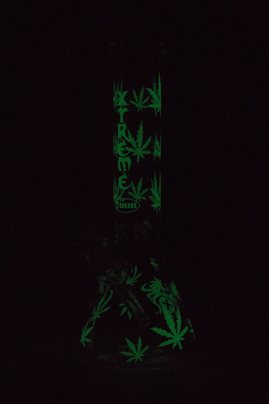 14" XTREME Glass / 7 mm / Leaf Electroplated Glass beaker Bong