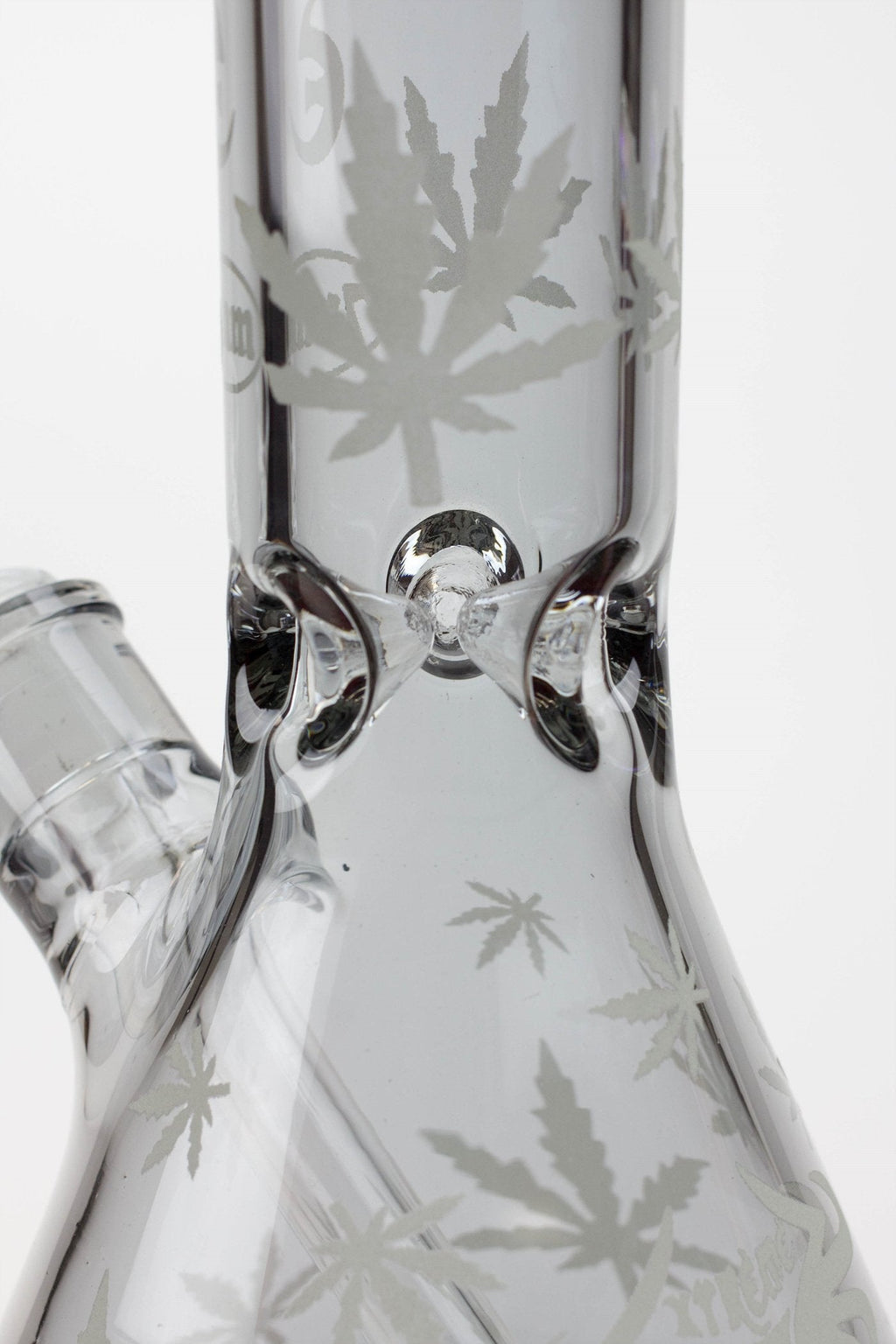14" XTREME Glass / 7 mm / Leaf Electroplated Glass beaker Bong