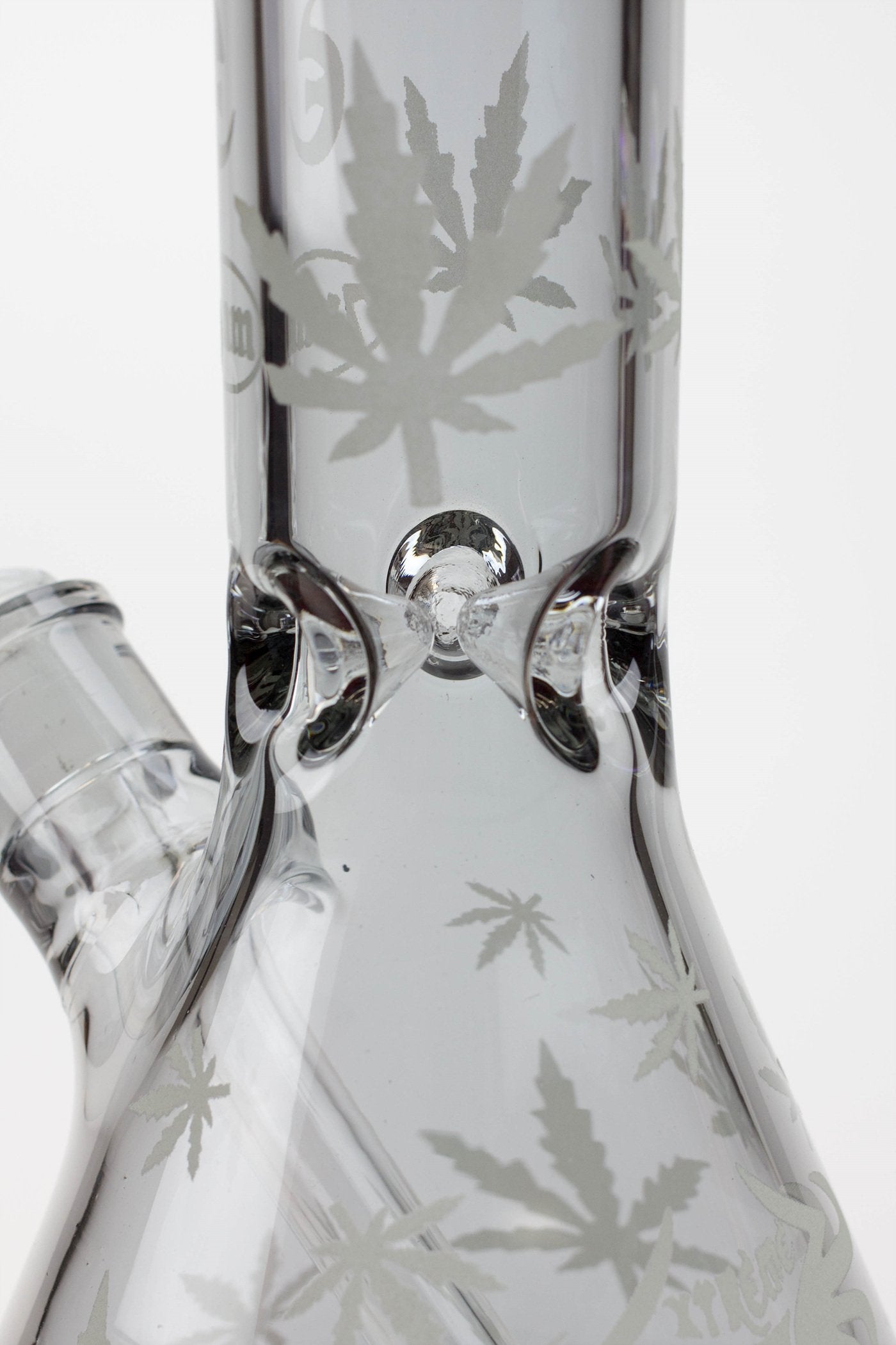14" XTREME Glass / 7 mm / Leaf Electroplated Glass beaker Bong