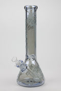 14" XTREME Glass / 7 mm / Tree of life Electroplated Glass beaker Bong