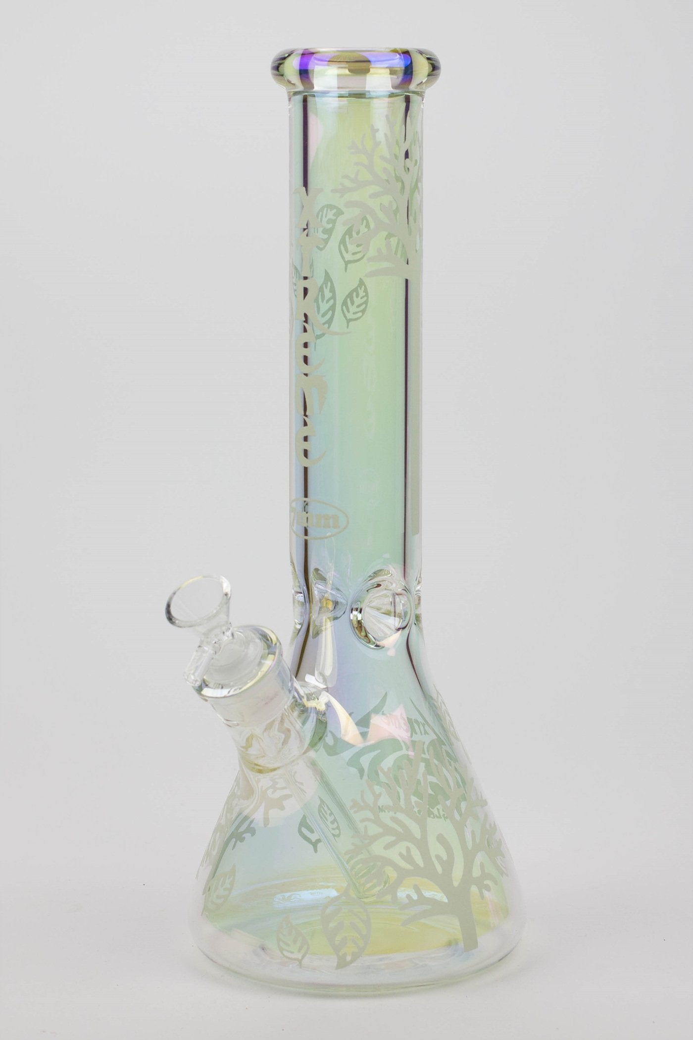 14" XTREME Glass / 7 mm / Tree of life Electroplated Glass beaker Bong