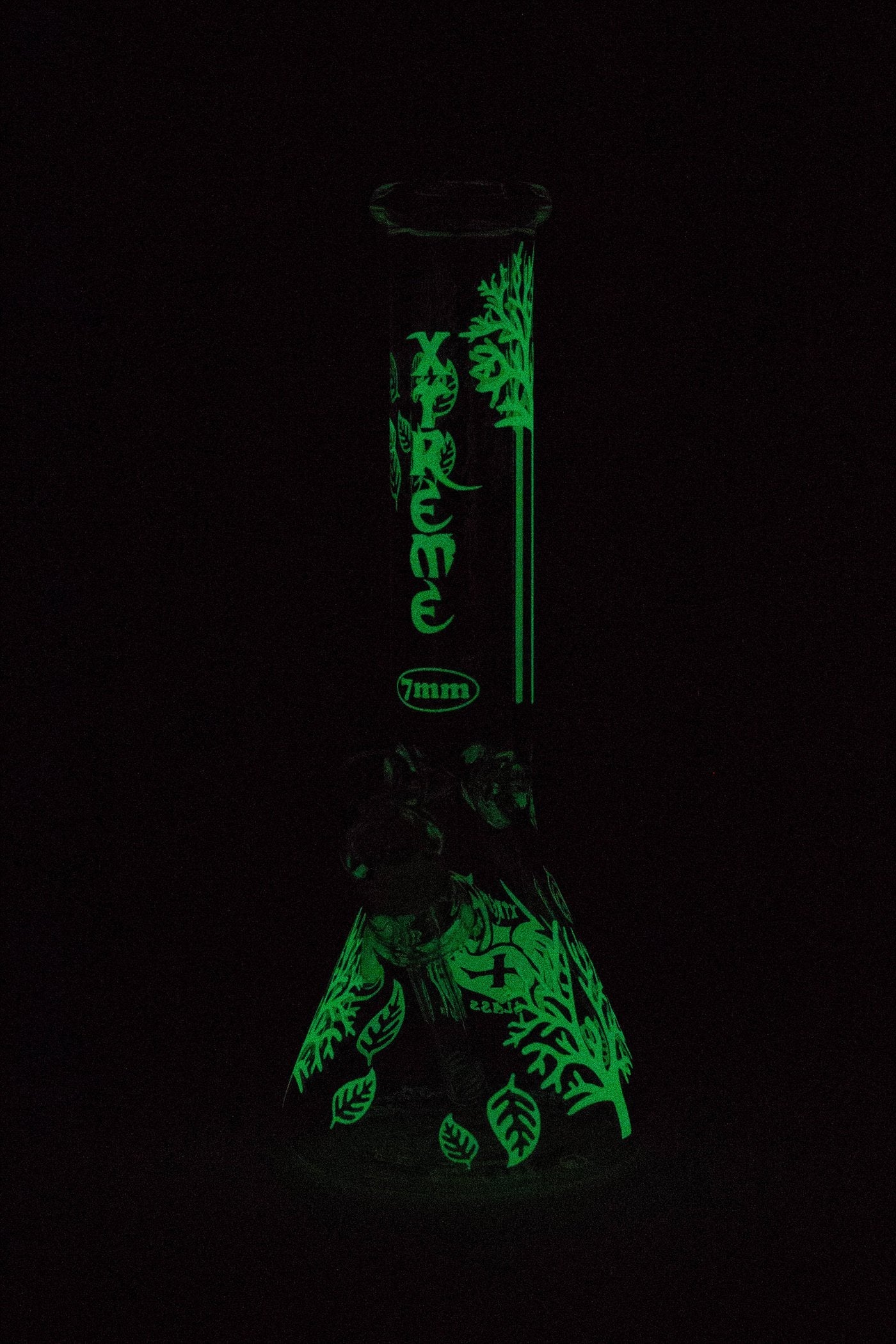 14" XTREME Glass / 7 mm / Tree of life Electroplated Glass beaker Bong