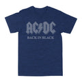 AC/CD | "BACK IN BLACK" Unisex's T-Shirt Heather Navy- Officially Licensed