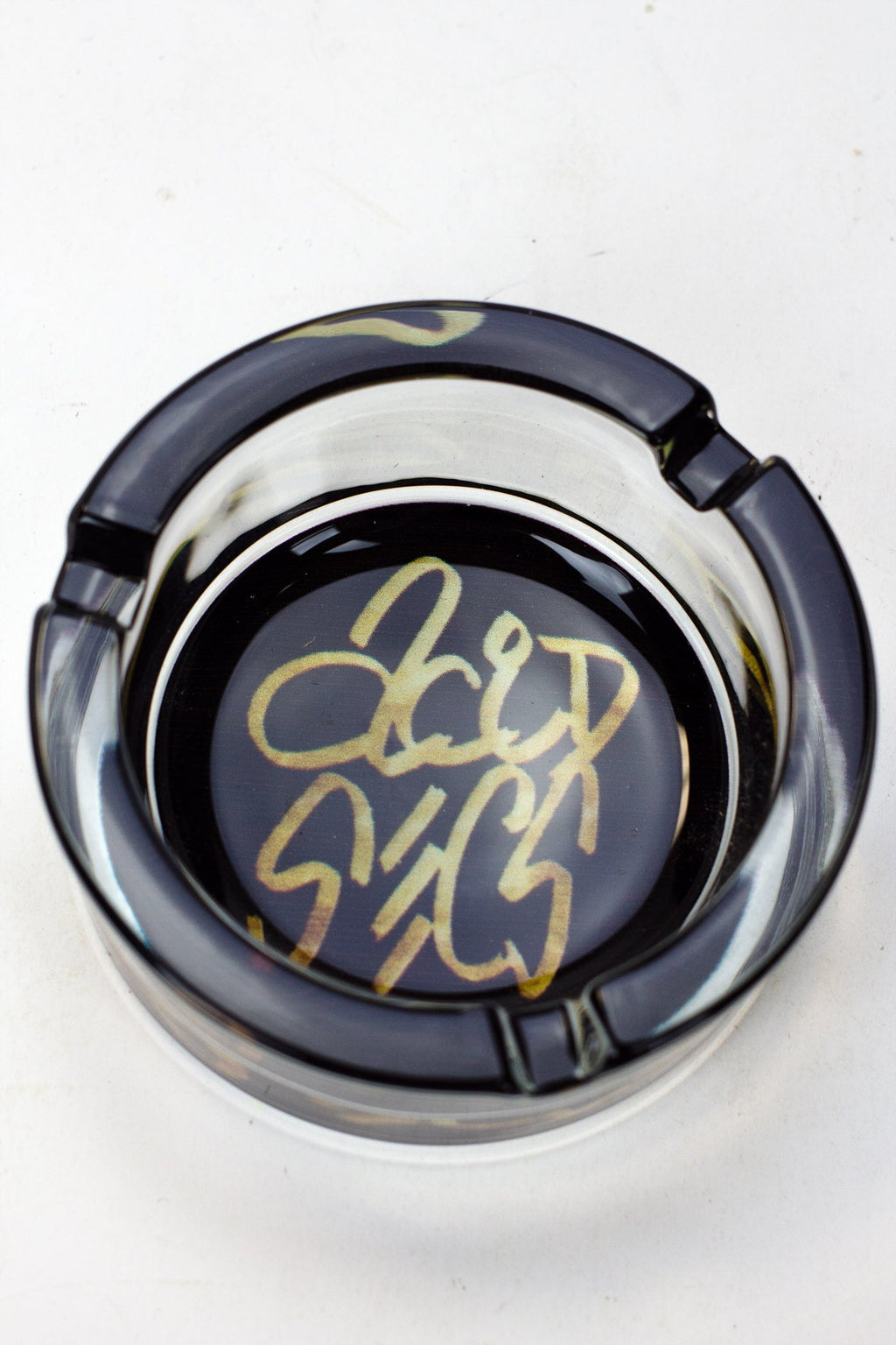 Acid Secs round glass ashtray Box of 6