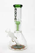 9" AQUA Single tree arms percolator glass water bong