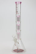 13.5" AQUA 5mm Triple tree arms percolator glass water bong