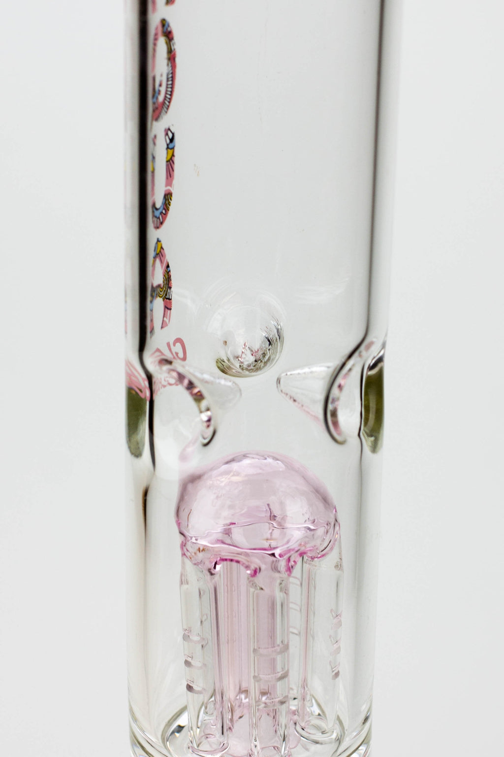 13.5" AQUA 5mm Triple tree arms percolator glass water bong