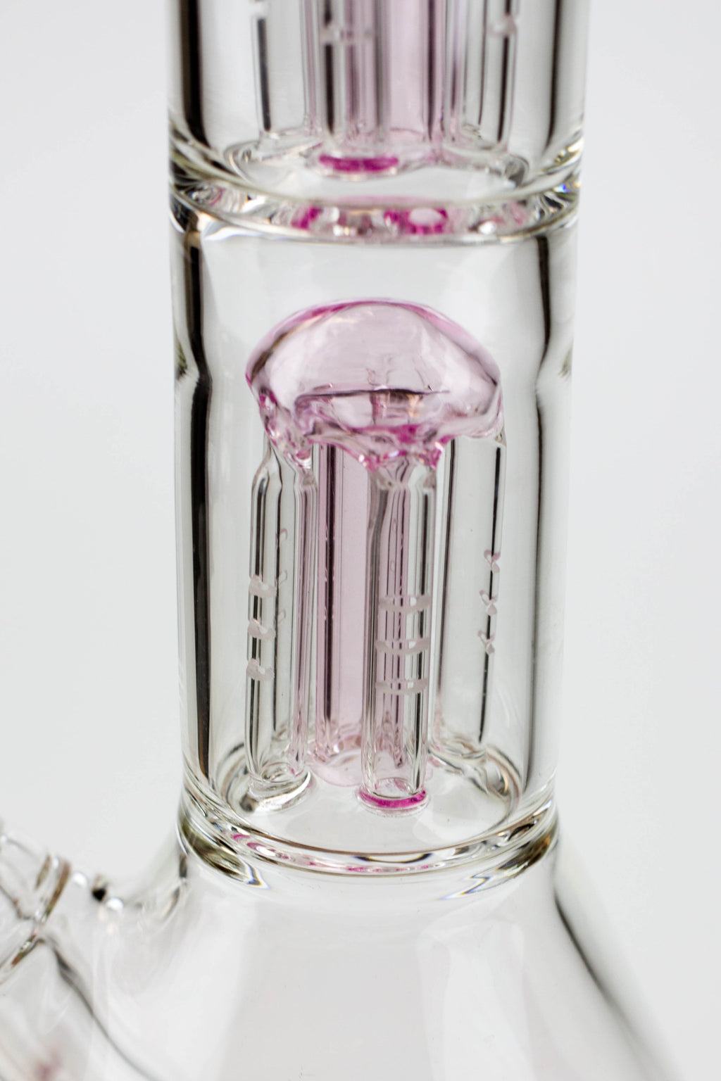 13.5" AQUA 5mm Triple tree arms percolator glass water bong