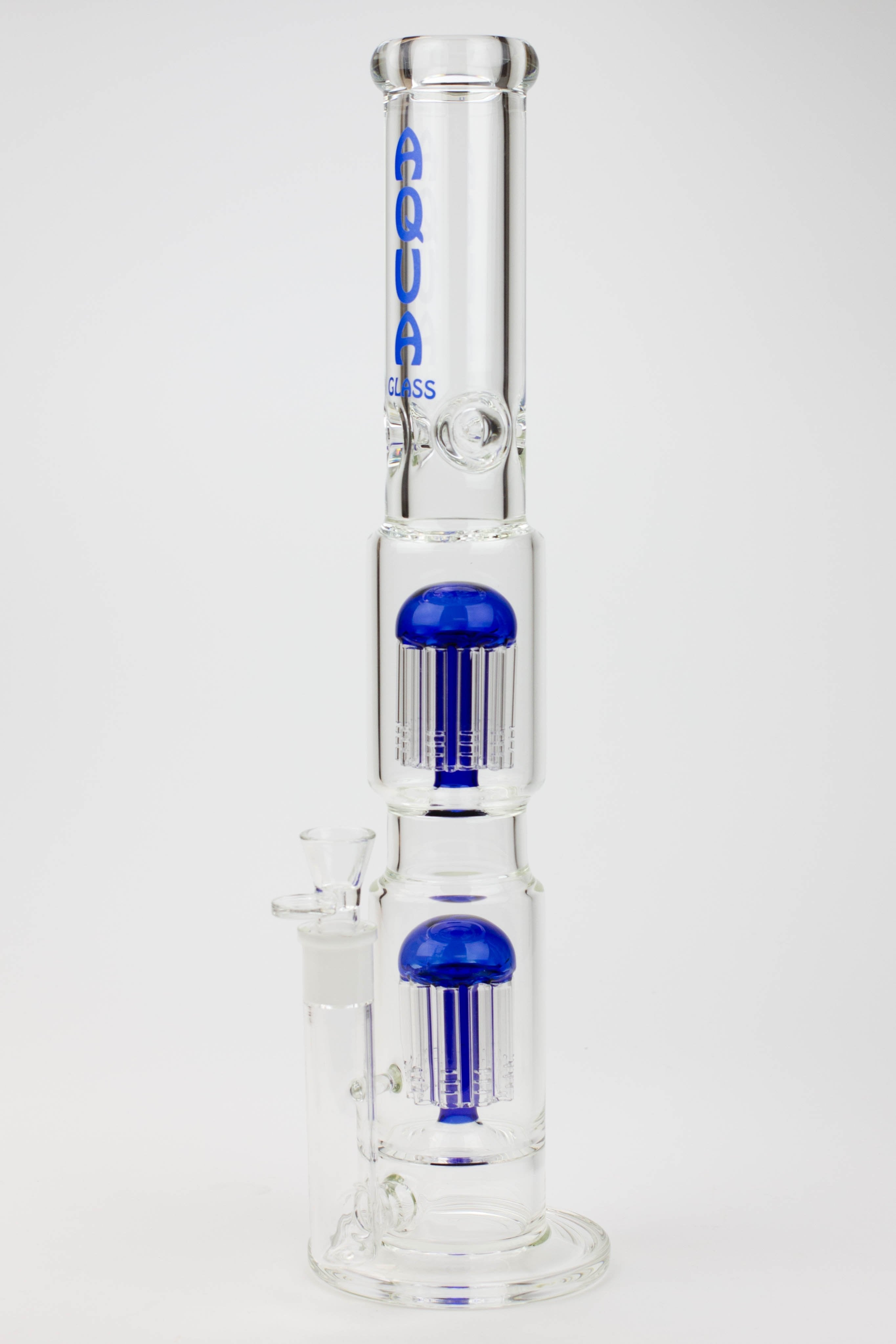 18.5" AQUA Glass Dual Tree arm / 7mm /glass water bong