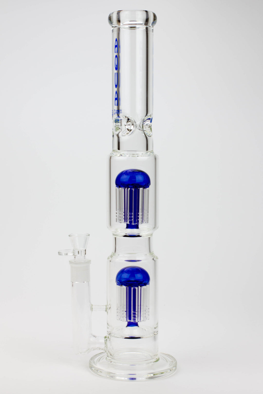 18.5" AQUA Glass Dual Tree arm / 7mm /glass water bong
