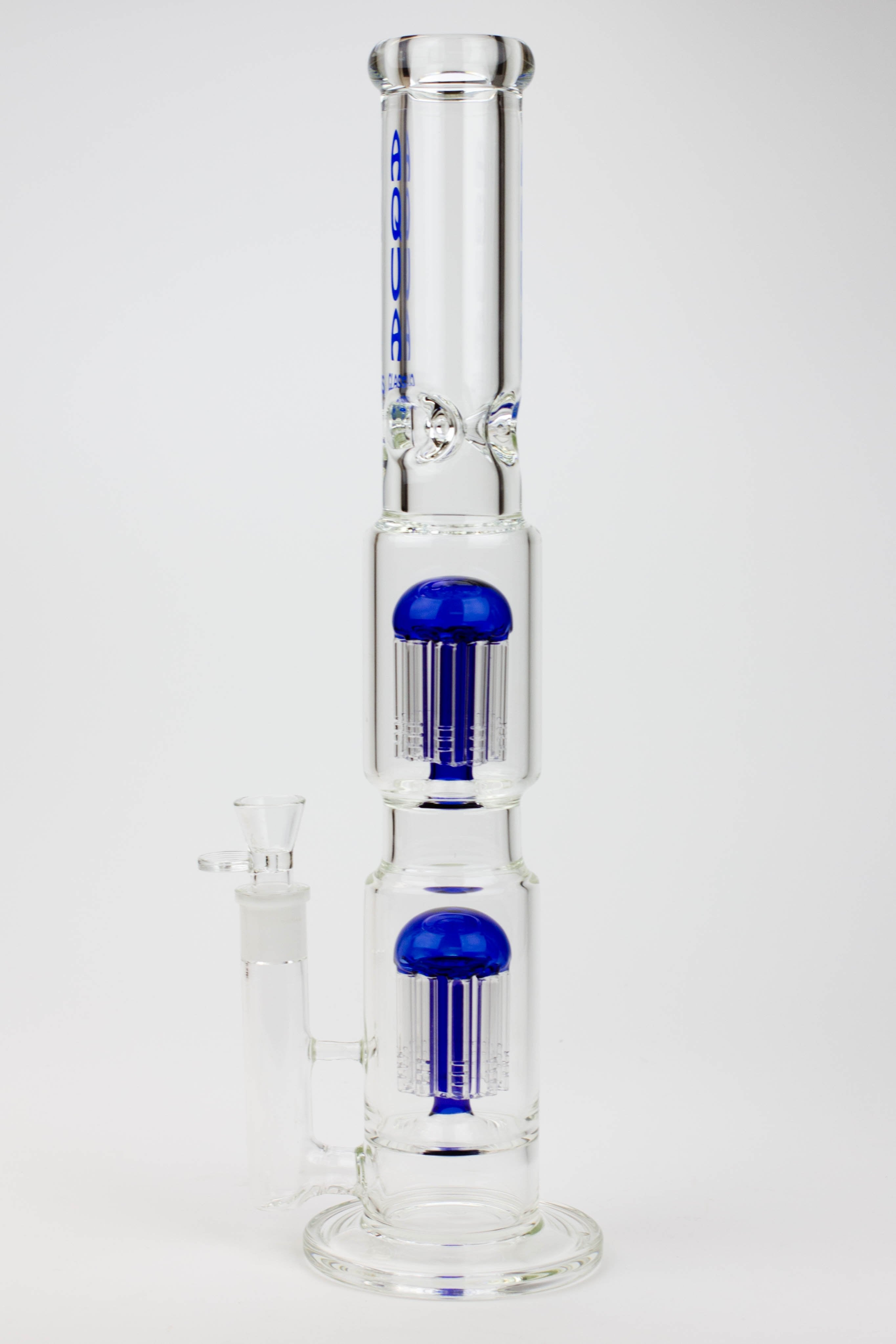 18.5" AQUA Glass Dual Tree arm / 7mm /glass water bong