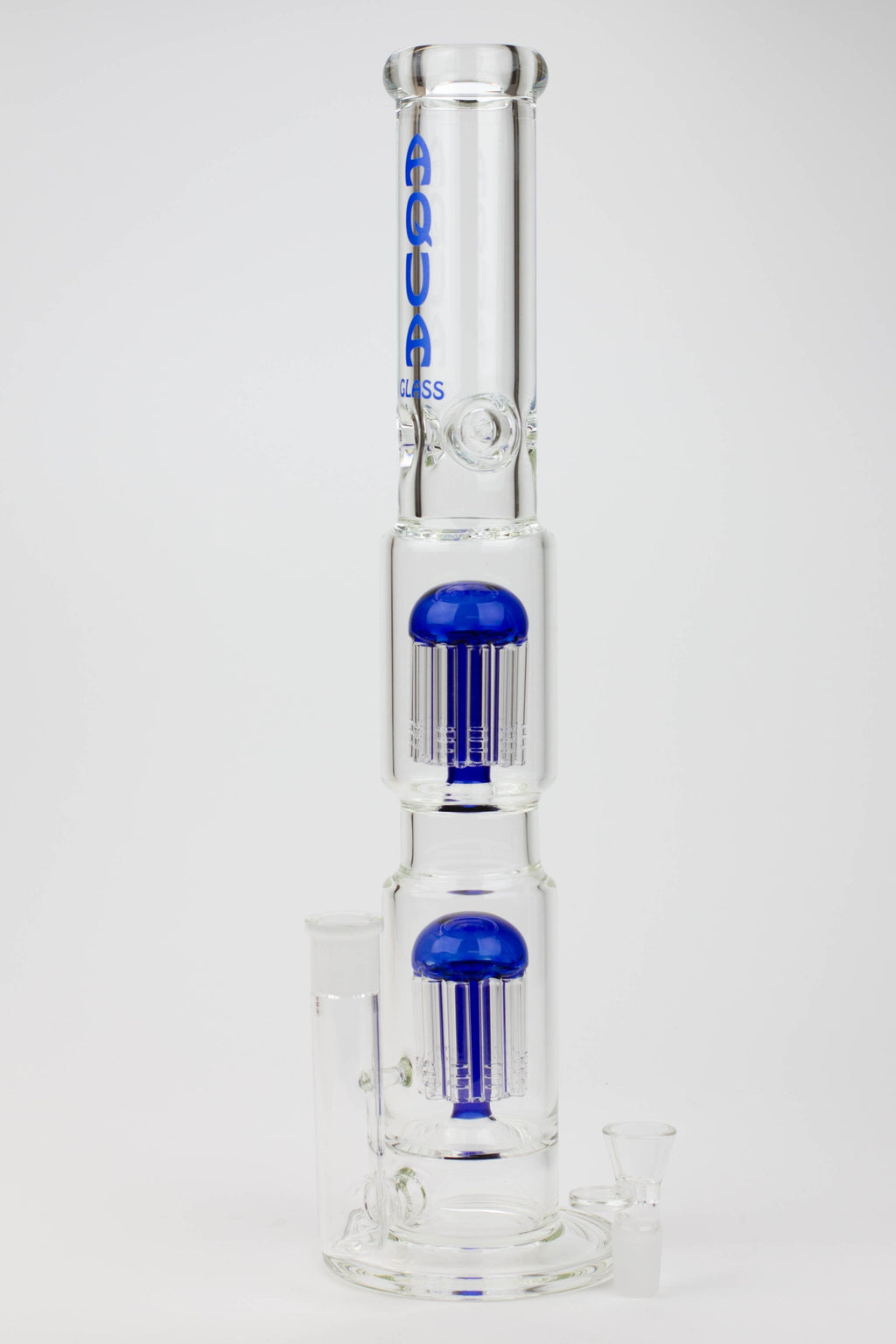 18.5" AQUA Glass Dual Tree arm / 7mm /glass water bong
