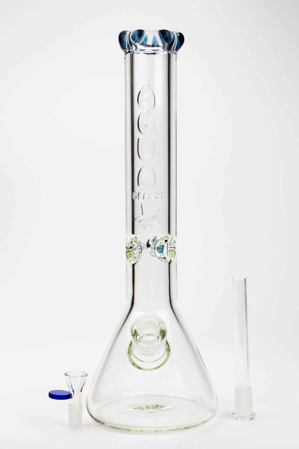 15.5" AQUA Glass / 9mm / glass beaker water bong