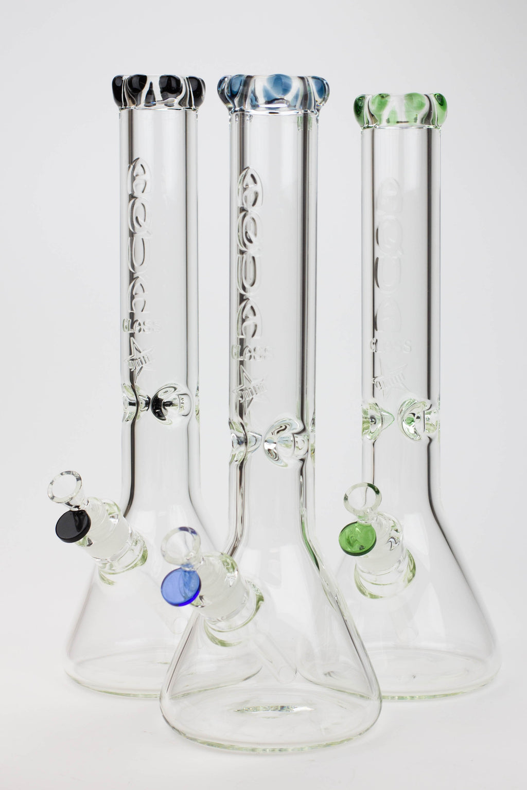 15.5" AQUA Glass / 9mm / glass beaker water bong