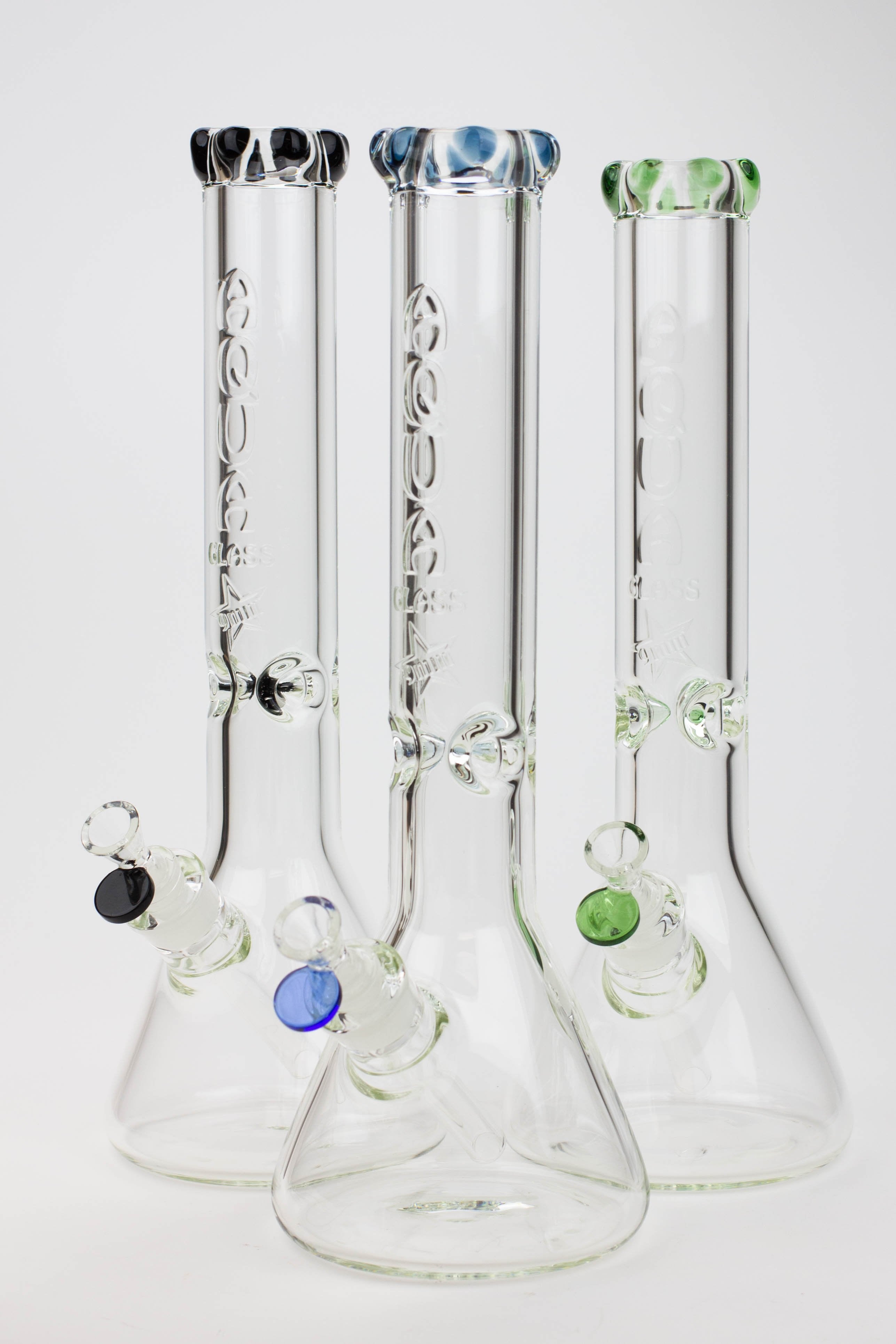 15.5" AQUA Glass / 9mm / glass beaker water bong