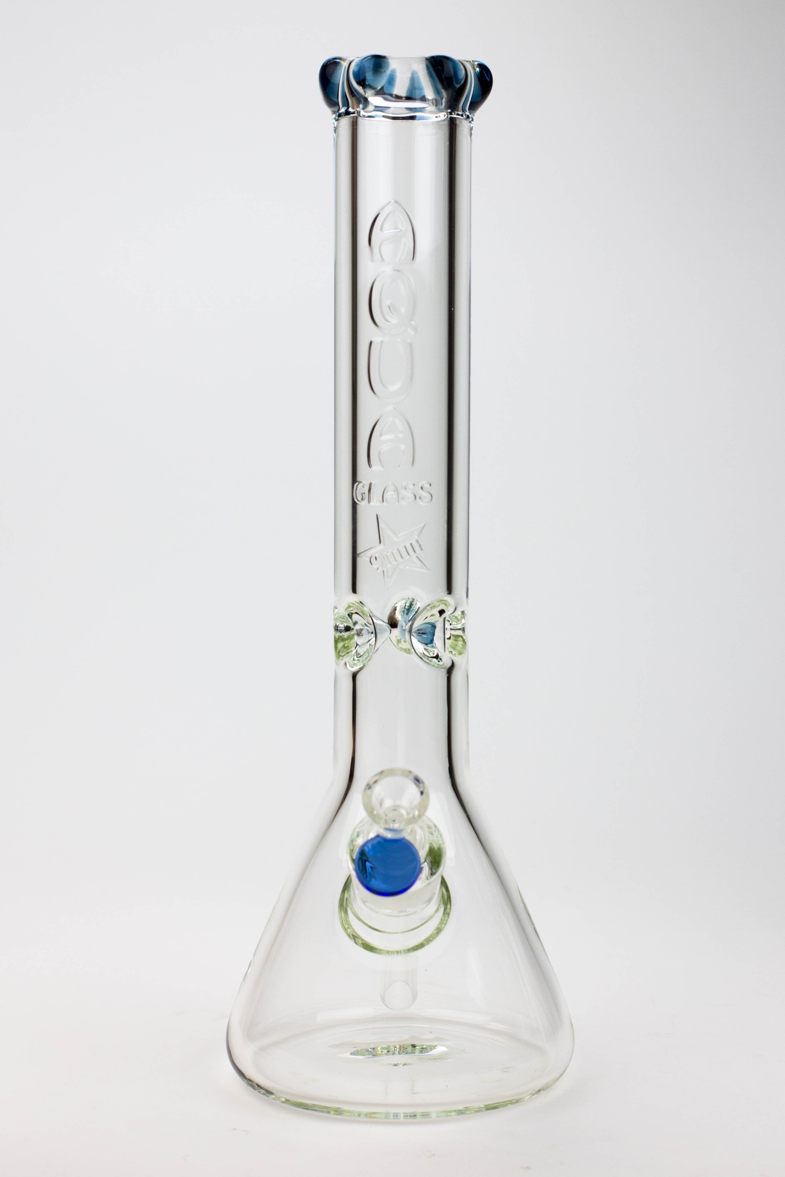 15.5" AQUA Glass / 9mm / glass beaker water bong