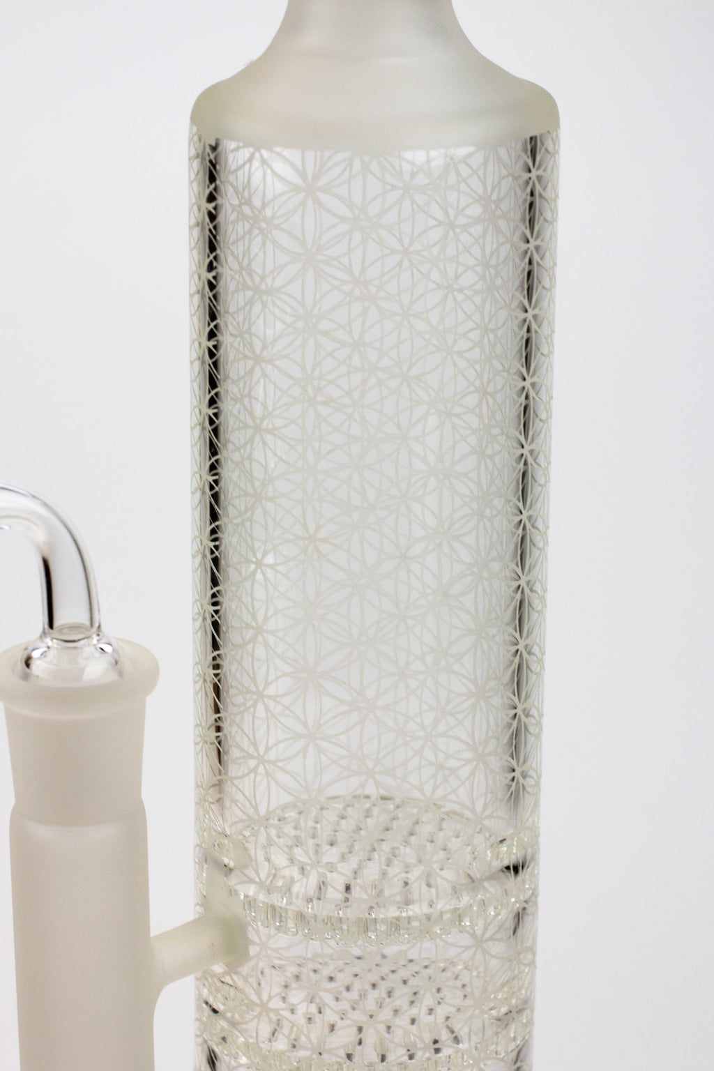 14" AQUA Glass / 2-in-1 / Dual honeycomb sandblast glass water bong
