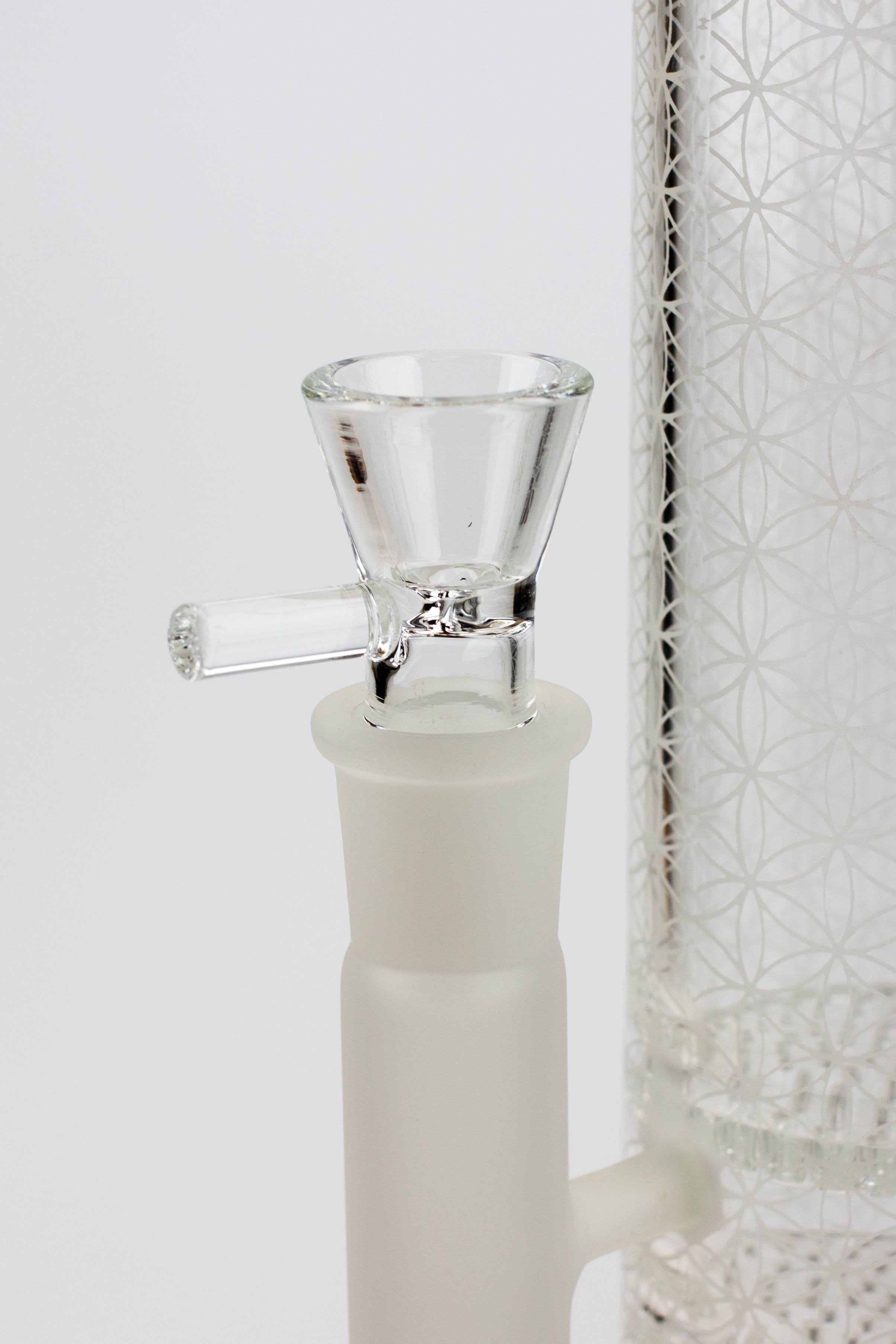 14" AQUA Glass / 2-in-1 / Dual honeycomb sandblast glass water bong