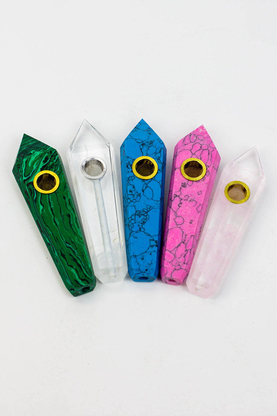 Acid Secs - Crystal Stone Smoking Pipe without choke hole