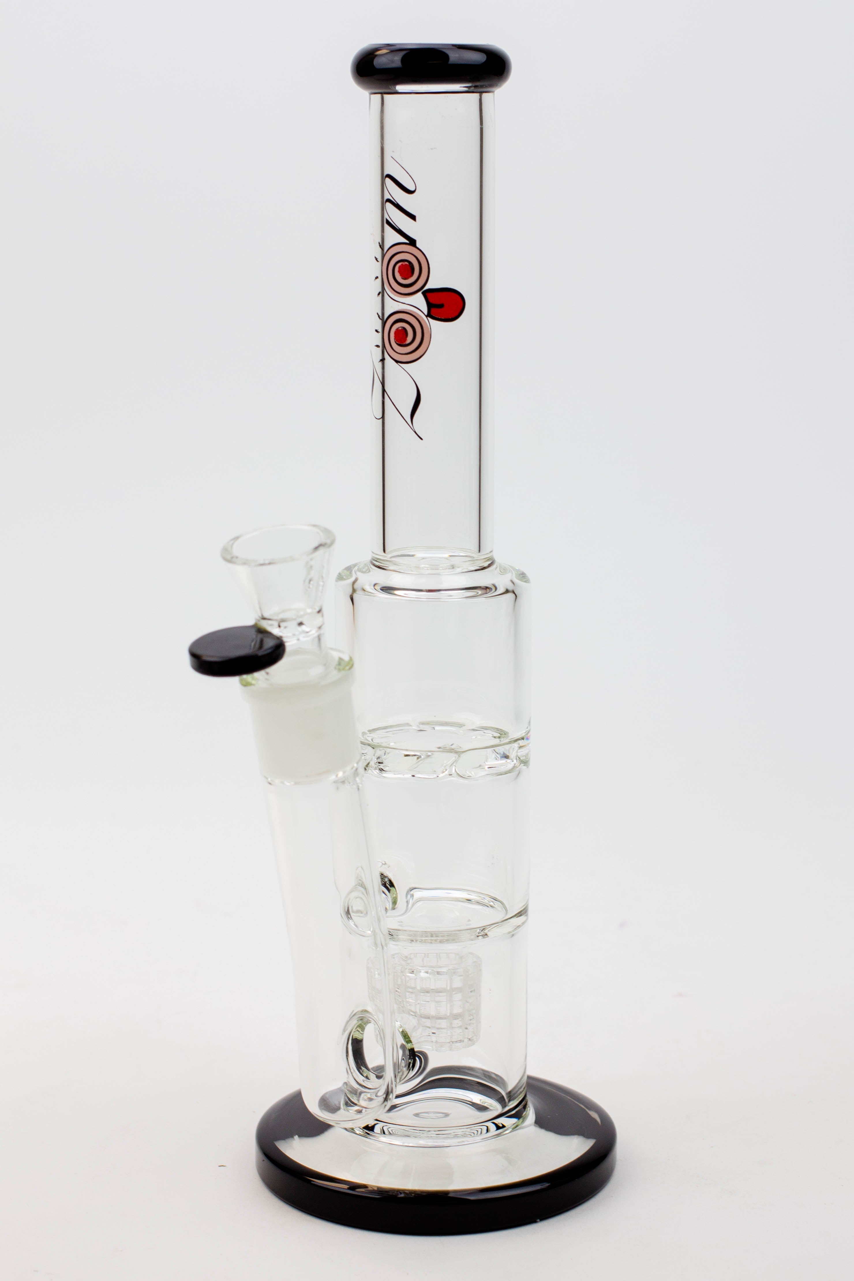 12" ZOOM Tornado and showerhead glass bong [B6]