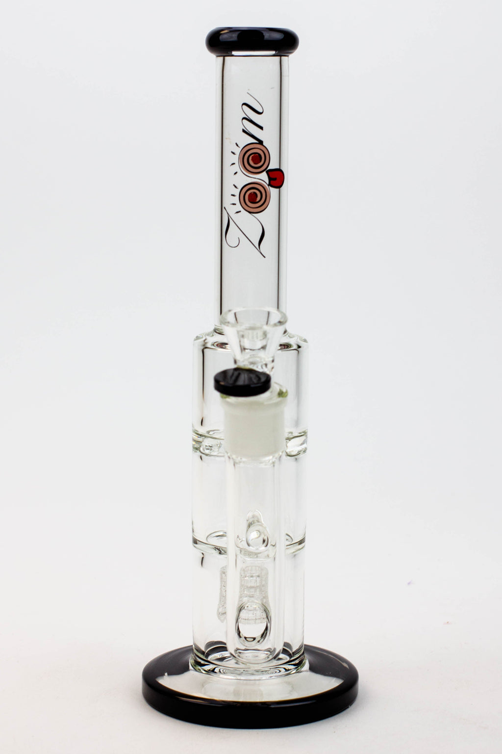 12" ZOOM Tornado and showerhead glass bong [B6]