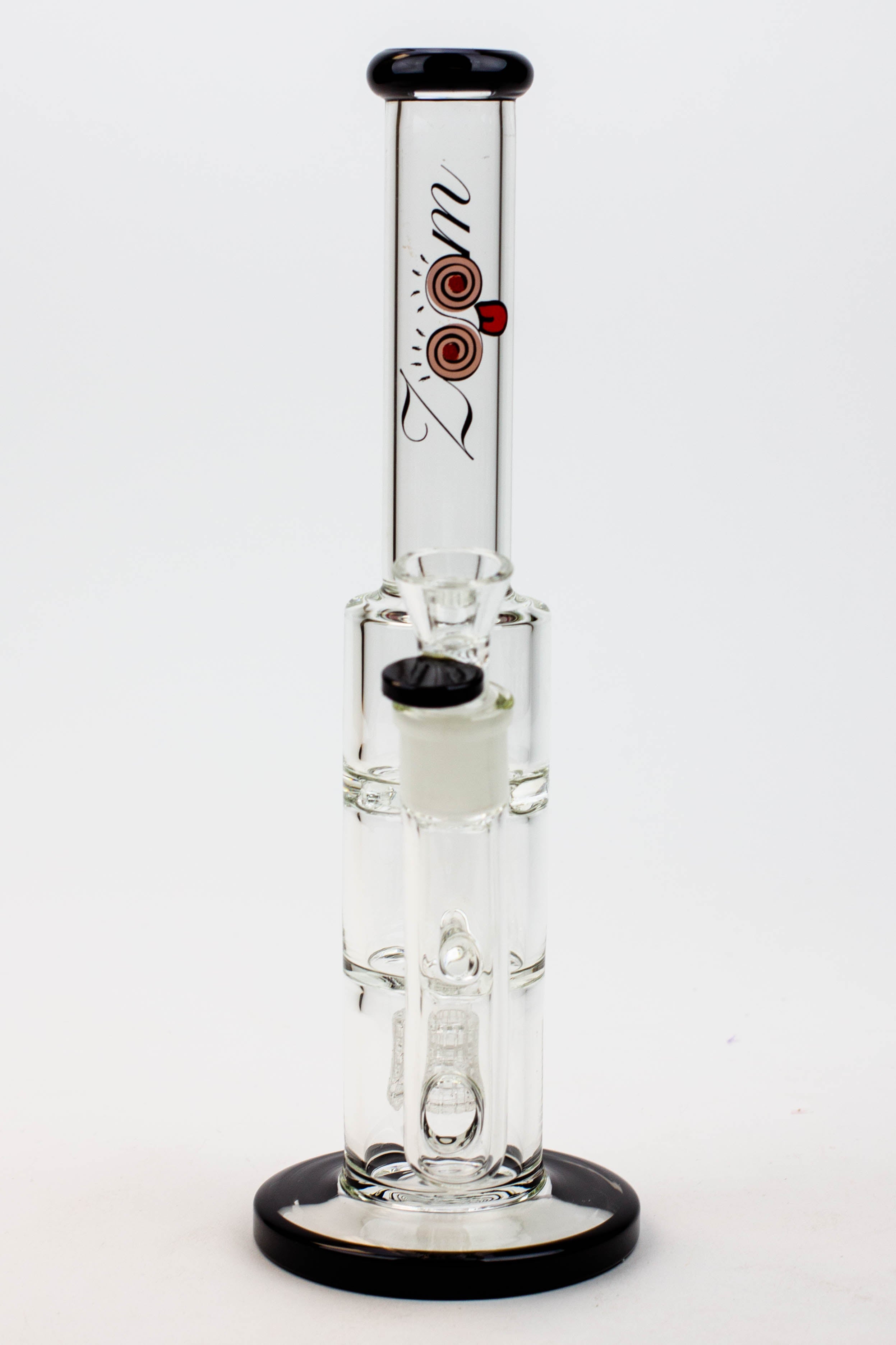 12" ZOOM Tornado and showerhead glass bong [B6]