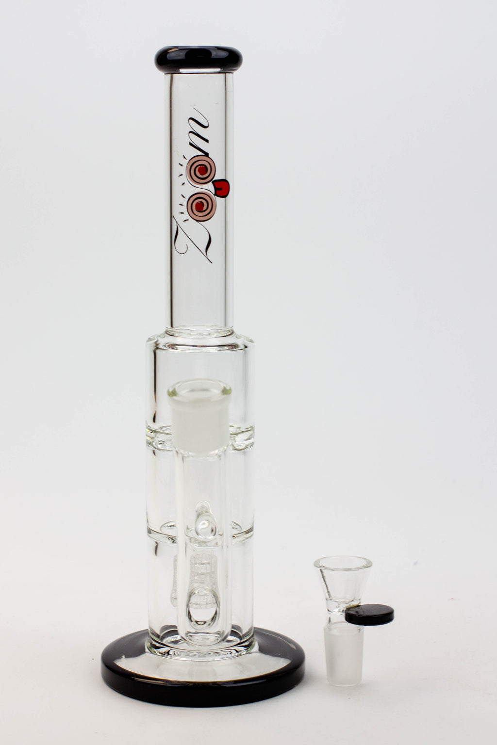 12" ZOOM Tornado and showerhead glass bong [B6]