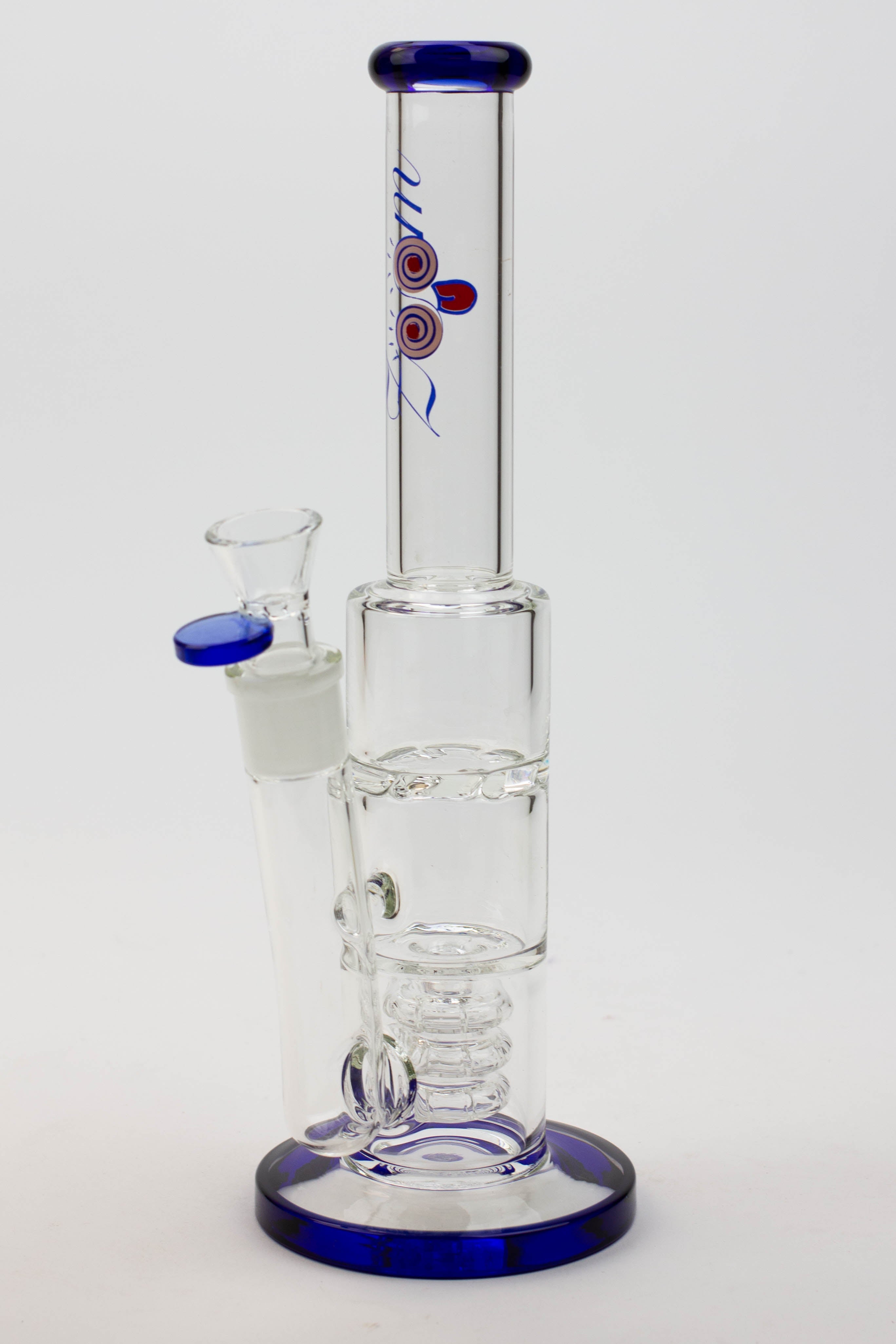 12" ZOOM Tornado and showerhead glass bong [B6]