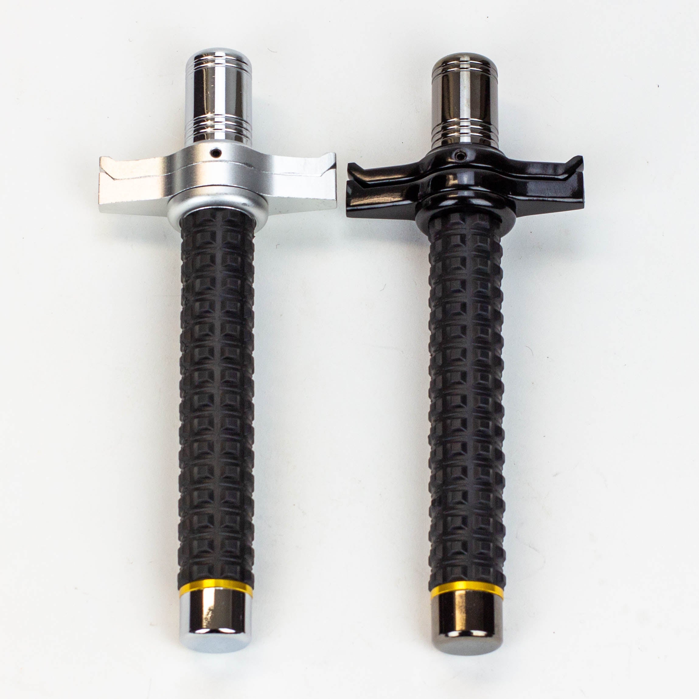 XTREME- Expandable Steel Baton with Guard / Hummer Rubber Handle / Solid Pole