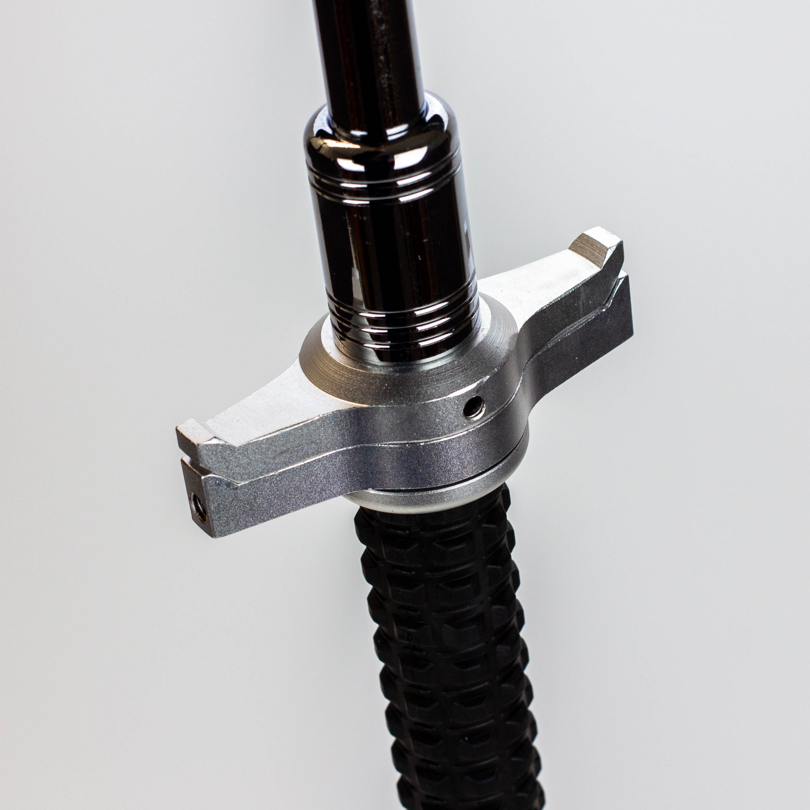 XTREME- Expandable Steel Baton with Guard / Hummer Rubber Handle / Solid Pole