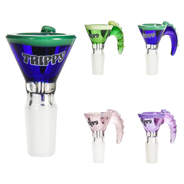 Trippy | 14mm Bowl with Horn – Assorted Color [BB-TRPY-05] / 1 pcs